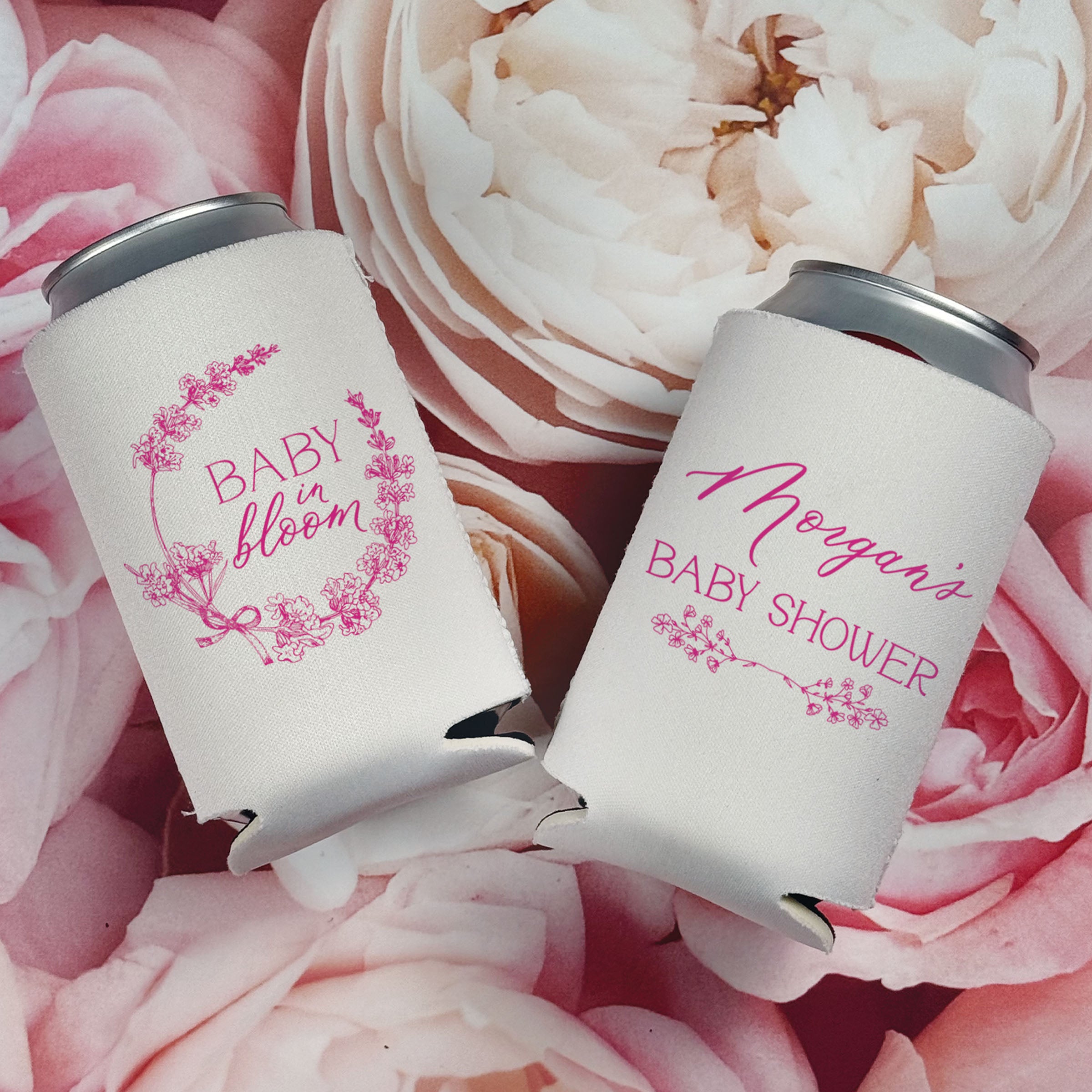 Baby Shower Baby In Bloom - Can Coolers