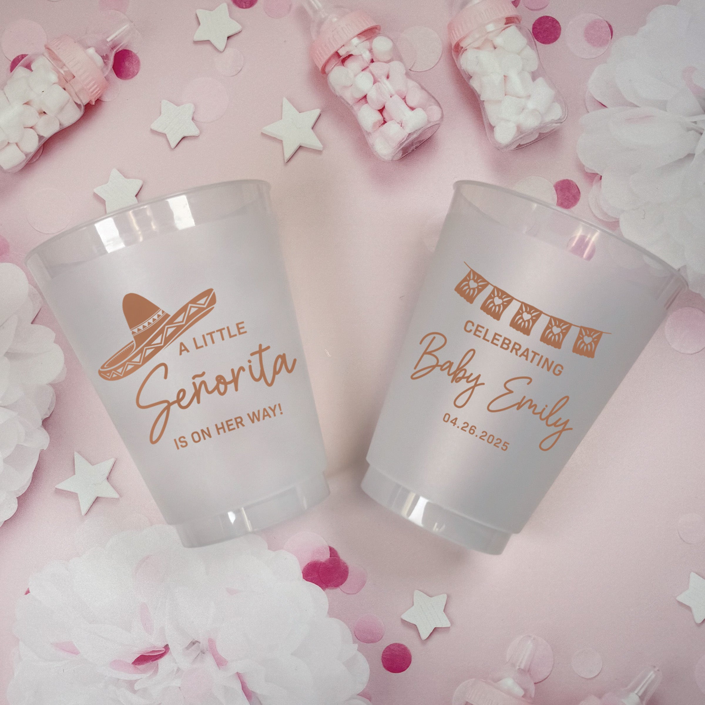 Baby Shower Señorita - Frosted Cups