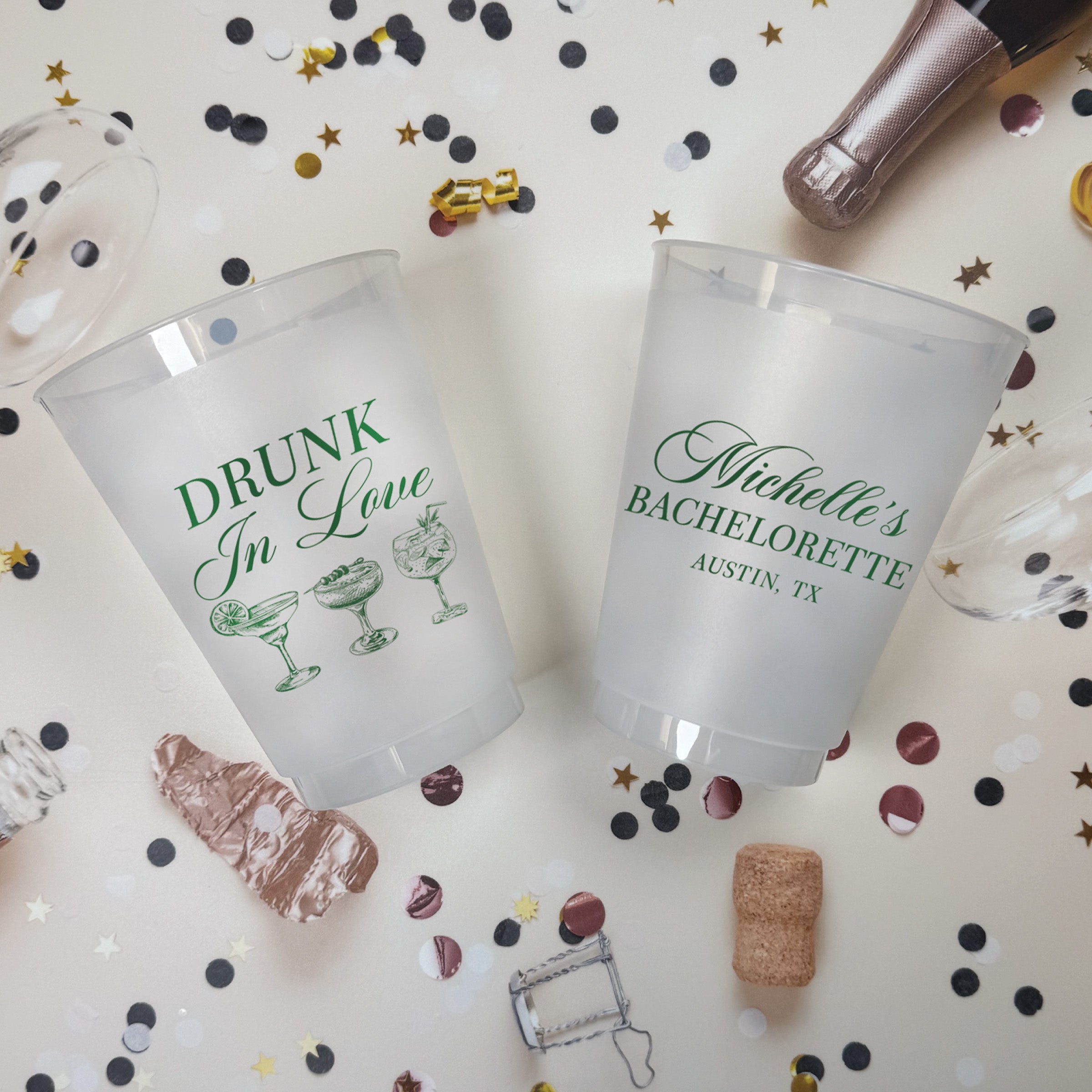 Bachelorette Drunk In Love - Frosted Cups