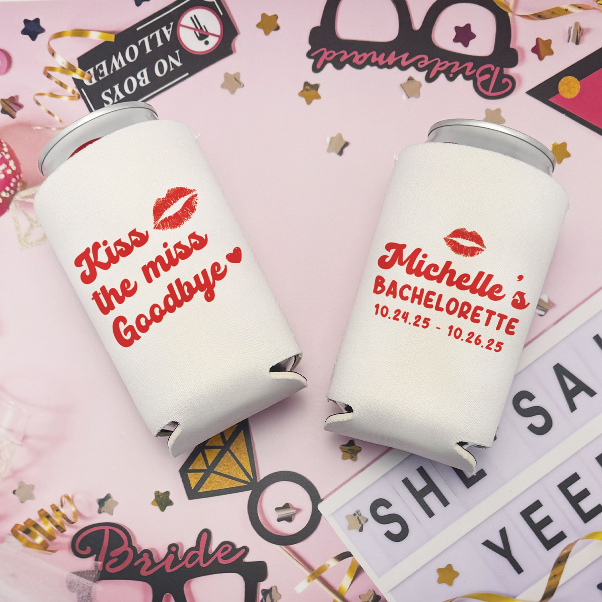 Bachelorette Kiss The Miss Goodbye - Can Coolers