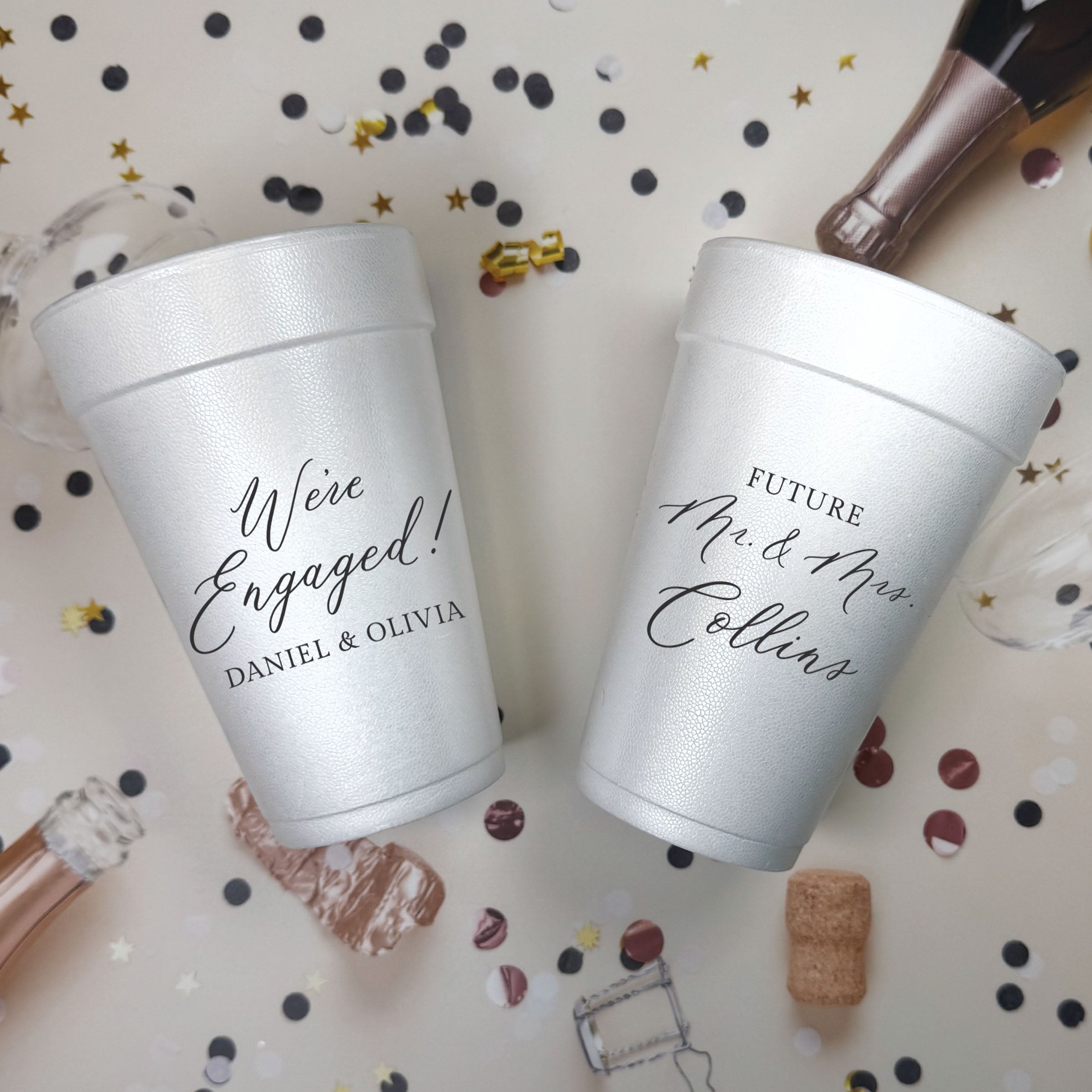 Engagement Future Mr & Mrs - Foam Cups