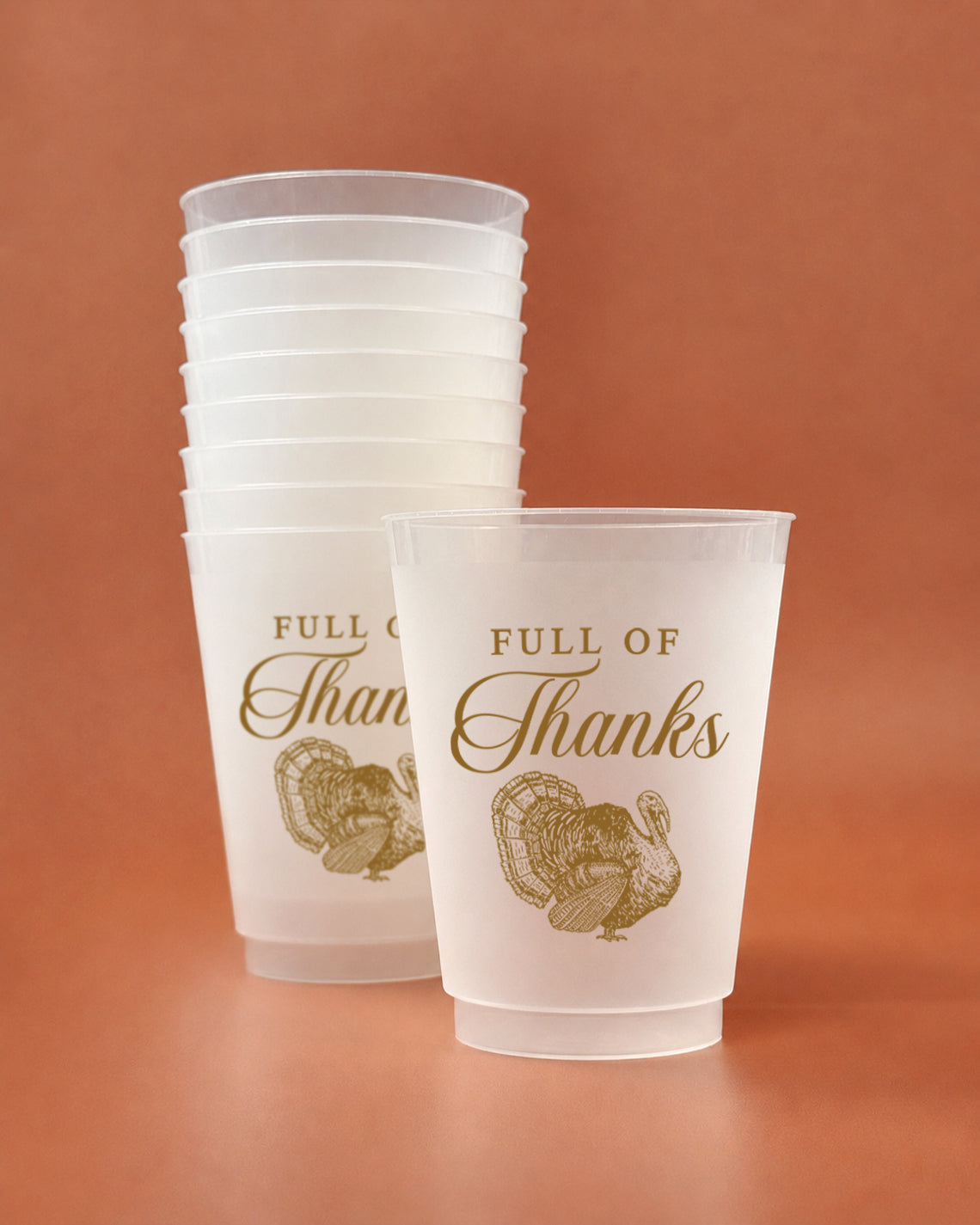 Thanksgiving 16oz Frost Set of 10 - Full of Thanks
