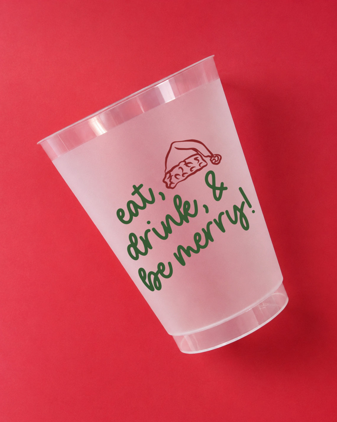 Christmas 16oz Frost Set of 10 - Eat, Drink, & Be Merry