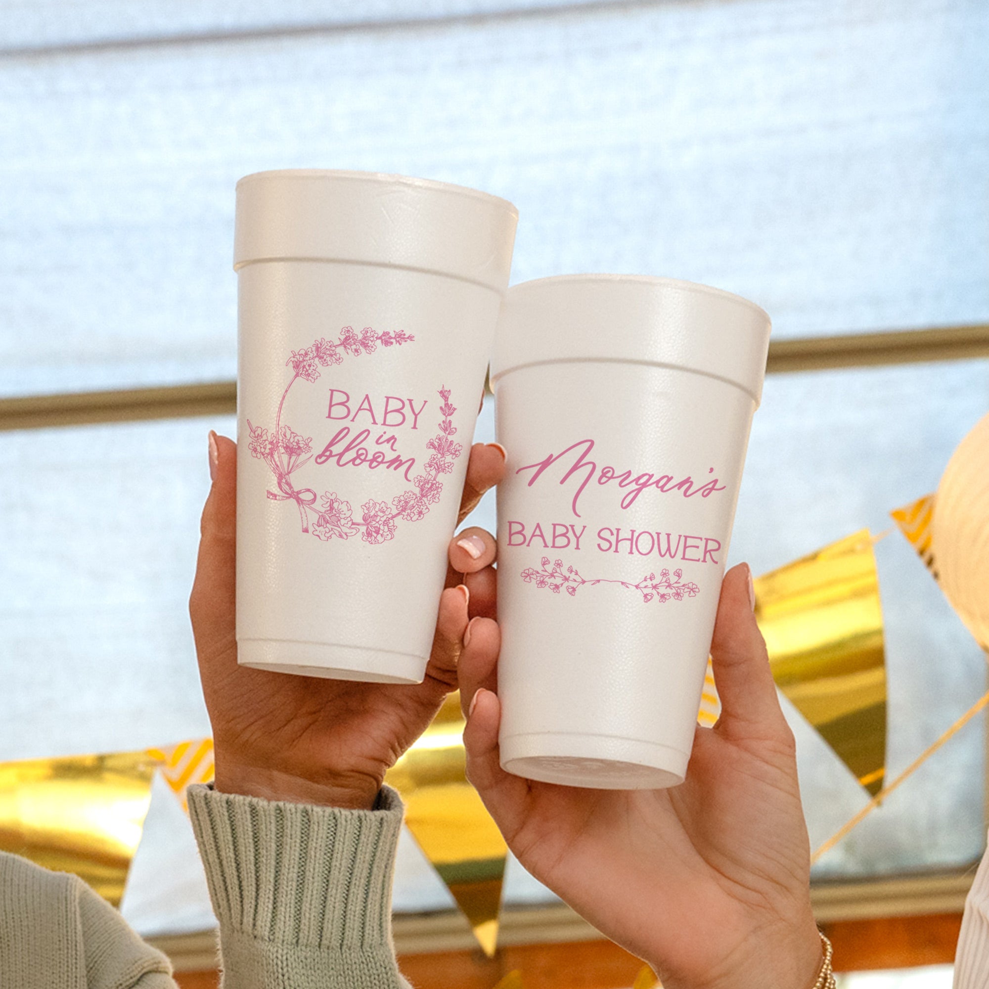 Baby Shower Baby In Bloom - Foam Cups