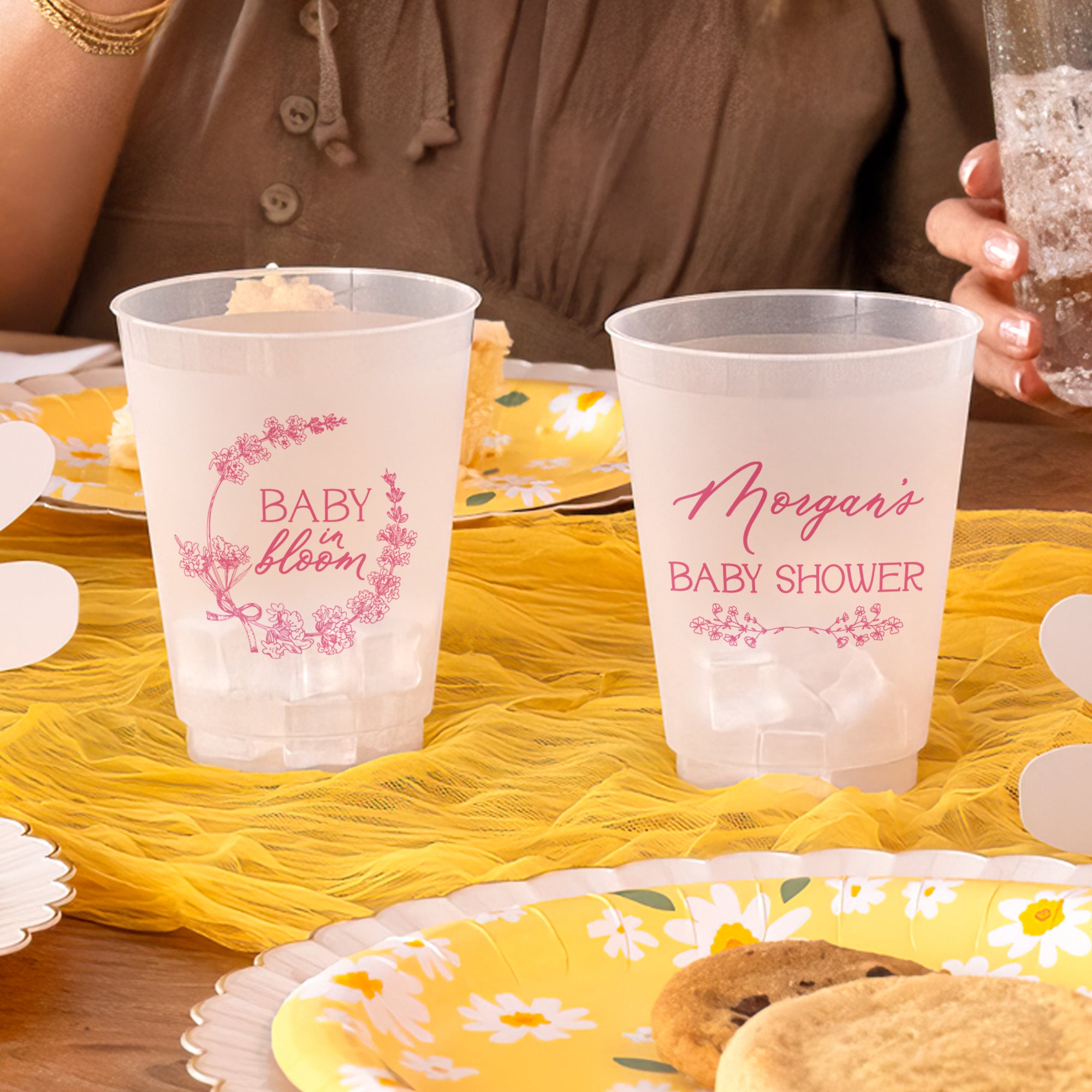 Baby Shower Baby In Bloom - Frosted Cups