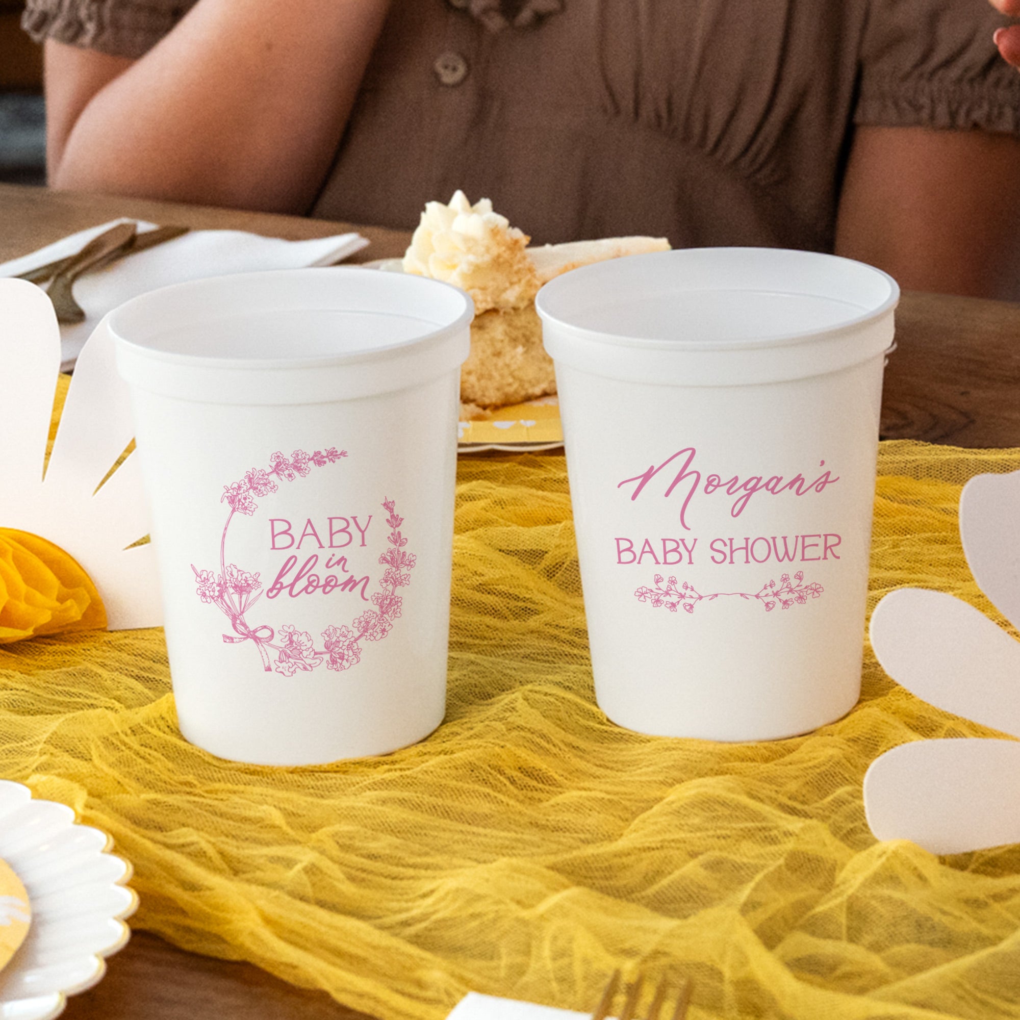 Baby Shower Baby In Bloom - Stadium Cups