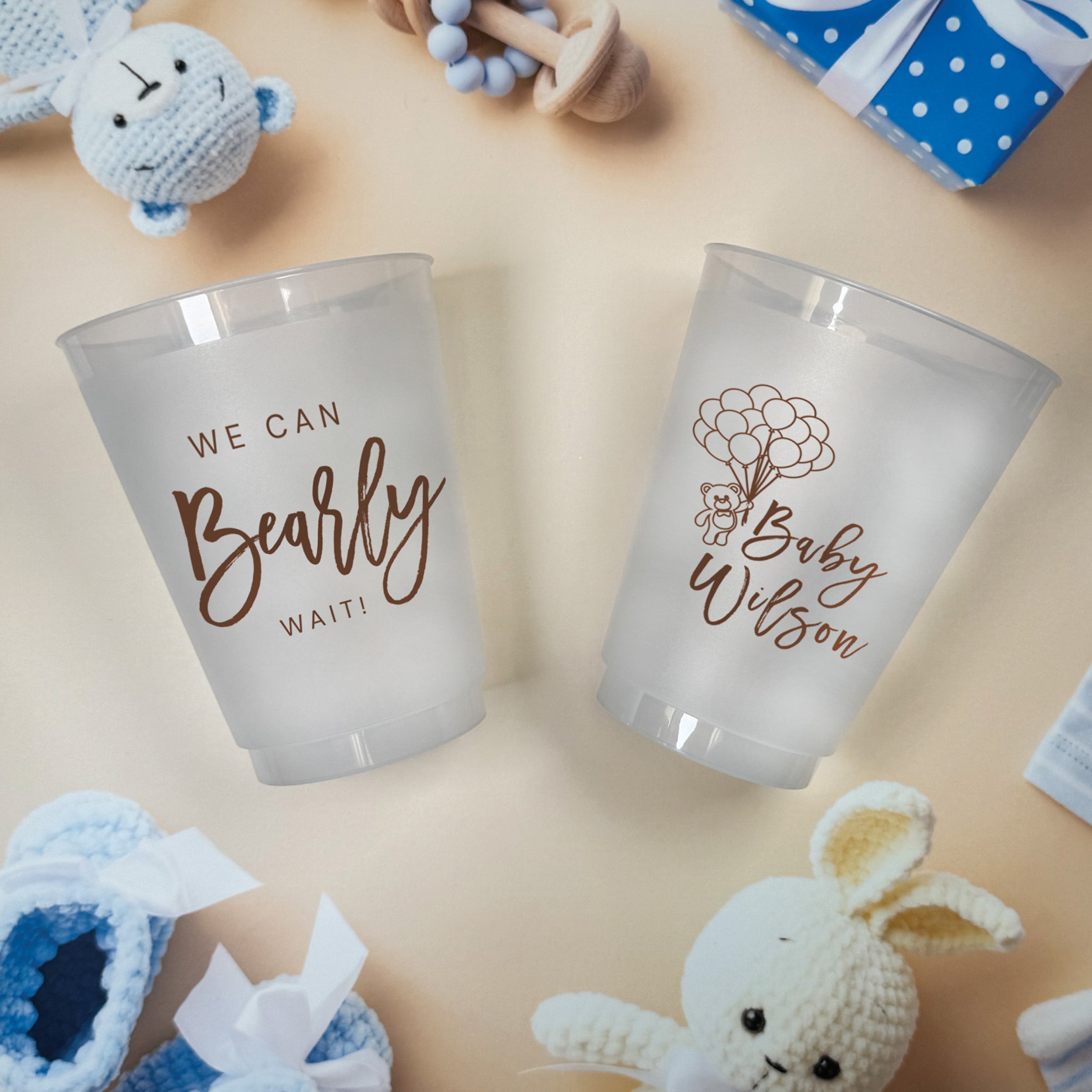 Baby Shower Bear - Frosted Cups