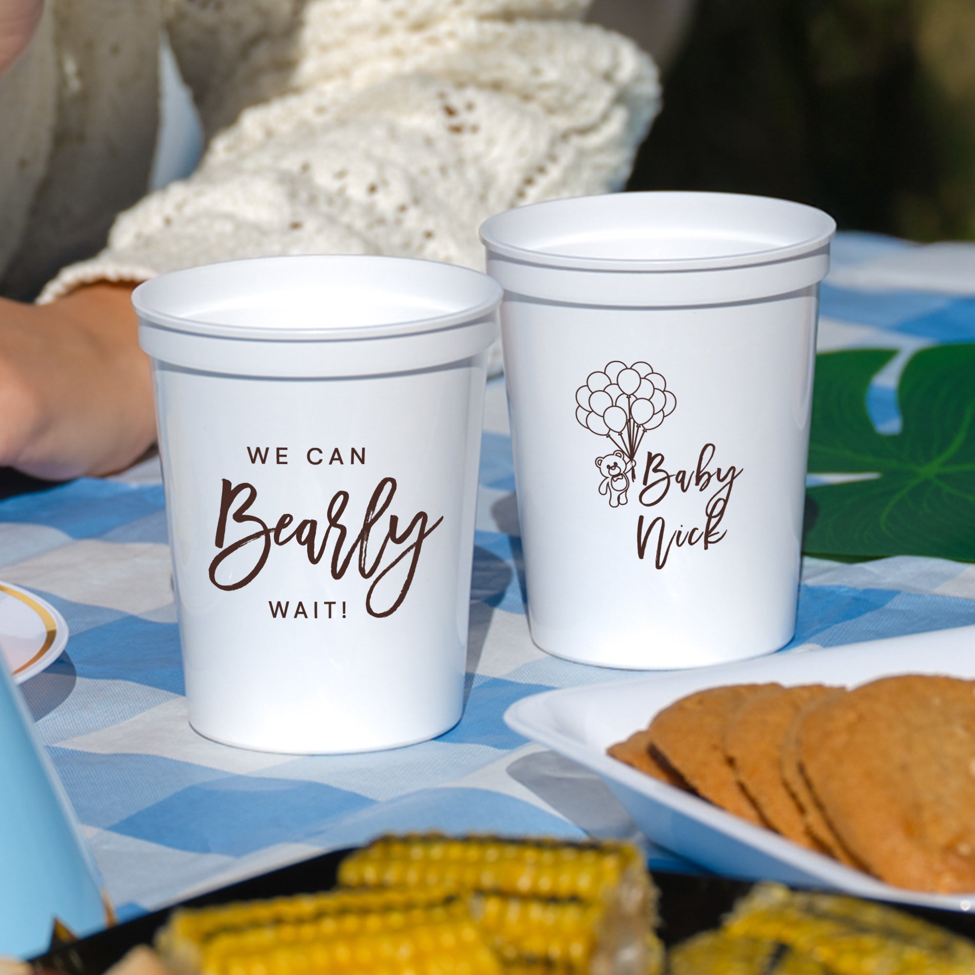 Baby Shower We Can Bearly Wait - Stadium Cups