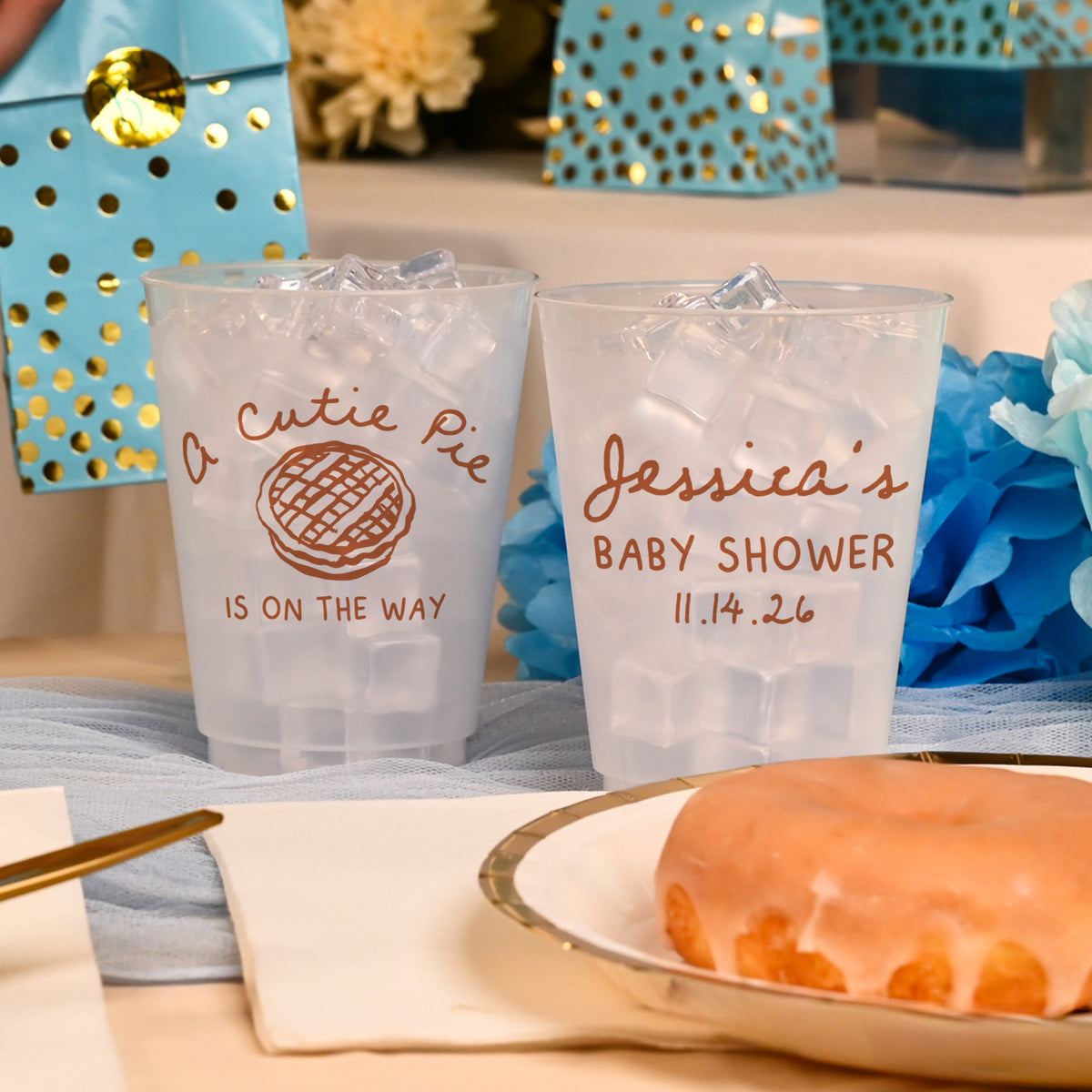 Baby Shower Cutie Pie On The Way - Frosted Cups