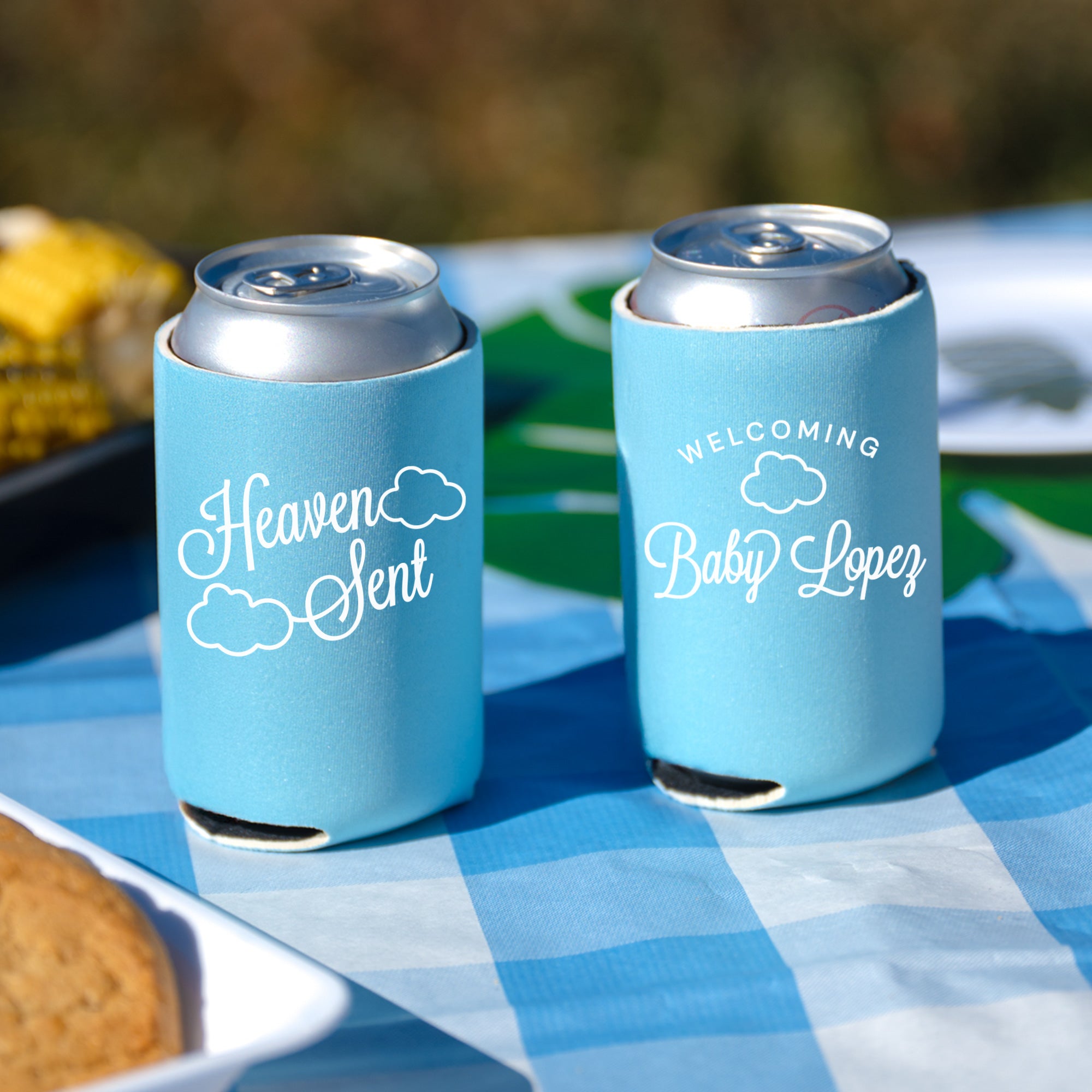 Baby Shower Heaven Sent - Can Coolers