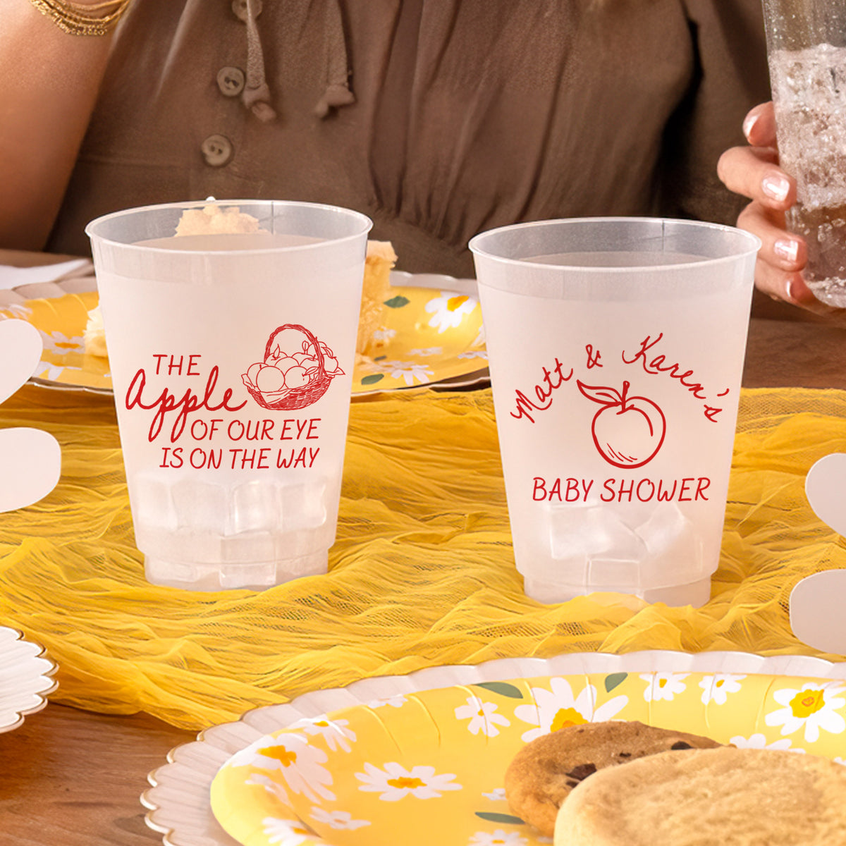 Baby Shower Apple Of Our Eye - Frosted Cups