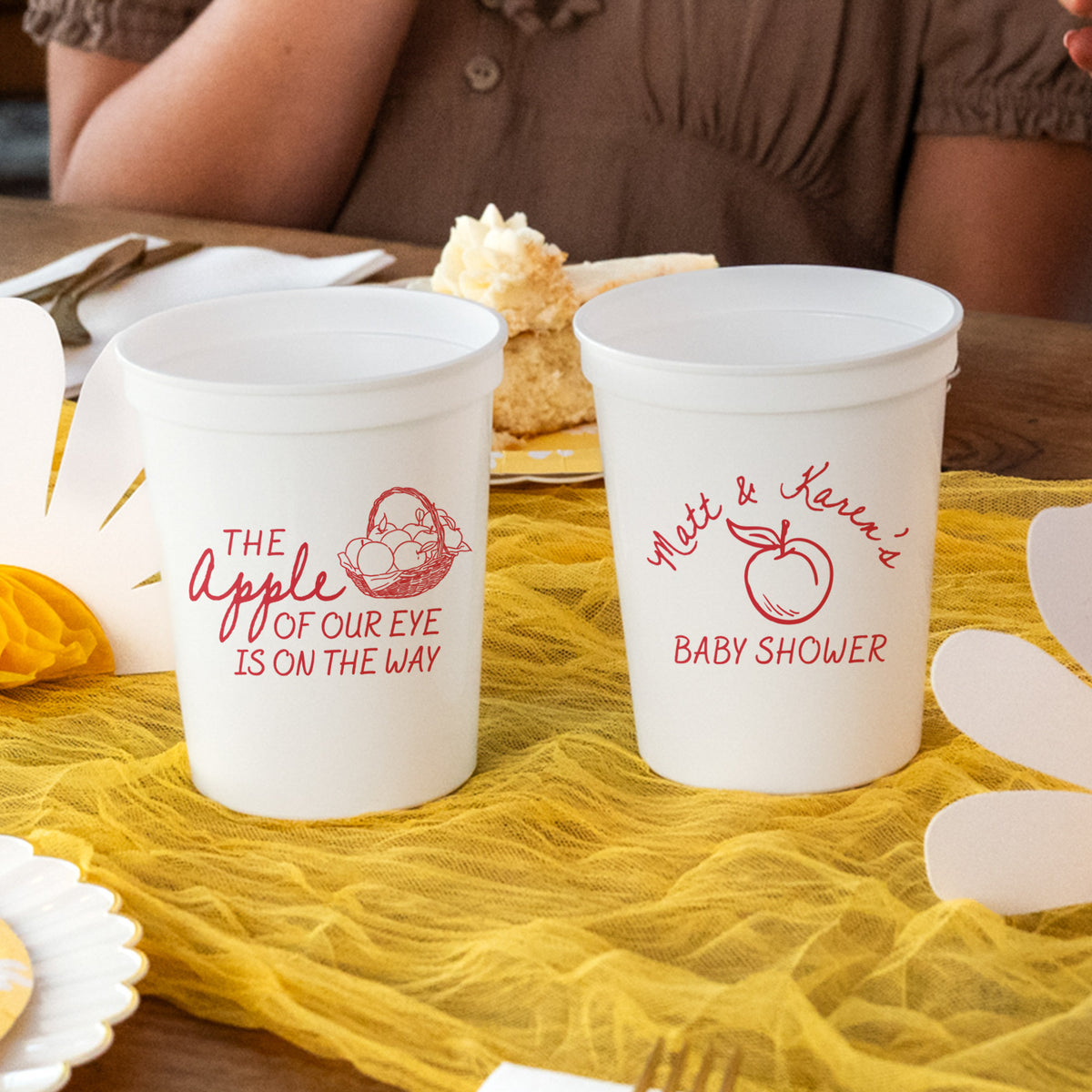 Baby Shower Apple Of Our Eye - Stadium Cups