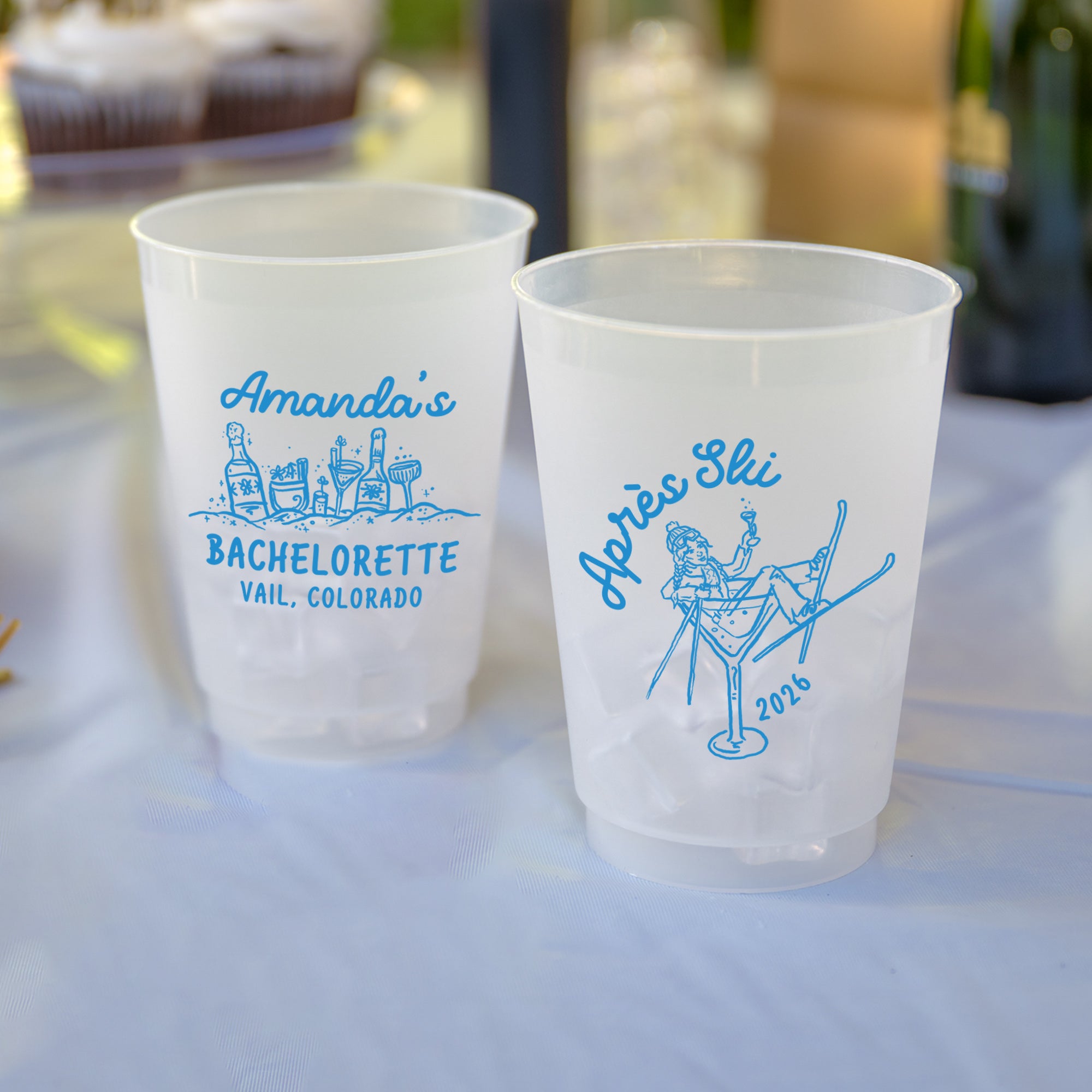 Bachelorette Aprés Ski - Frosted Cups