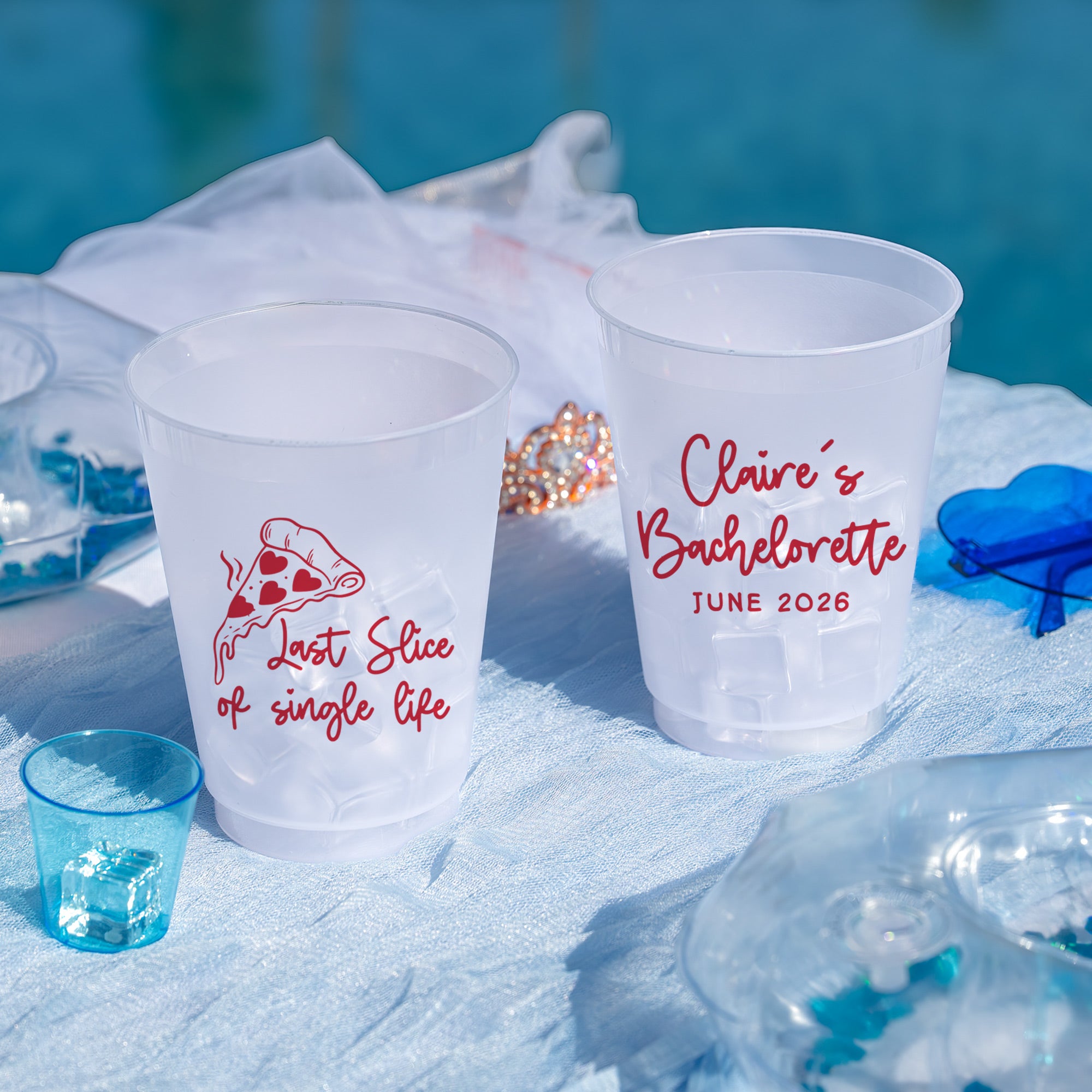 Bachelorette Last Slice Of Single Life - Frosted Cups