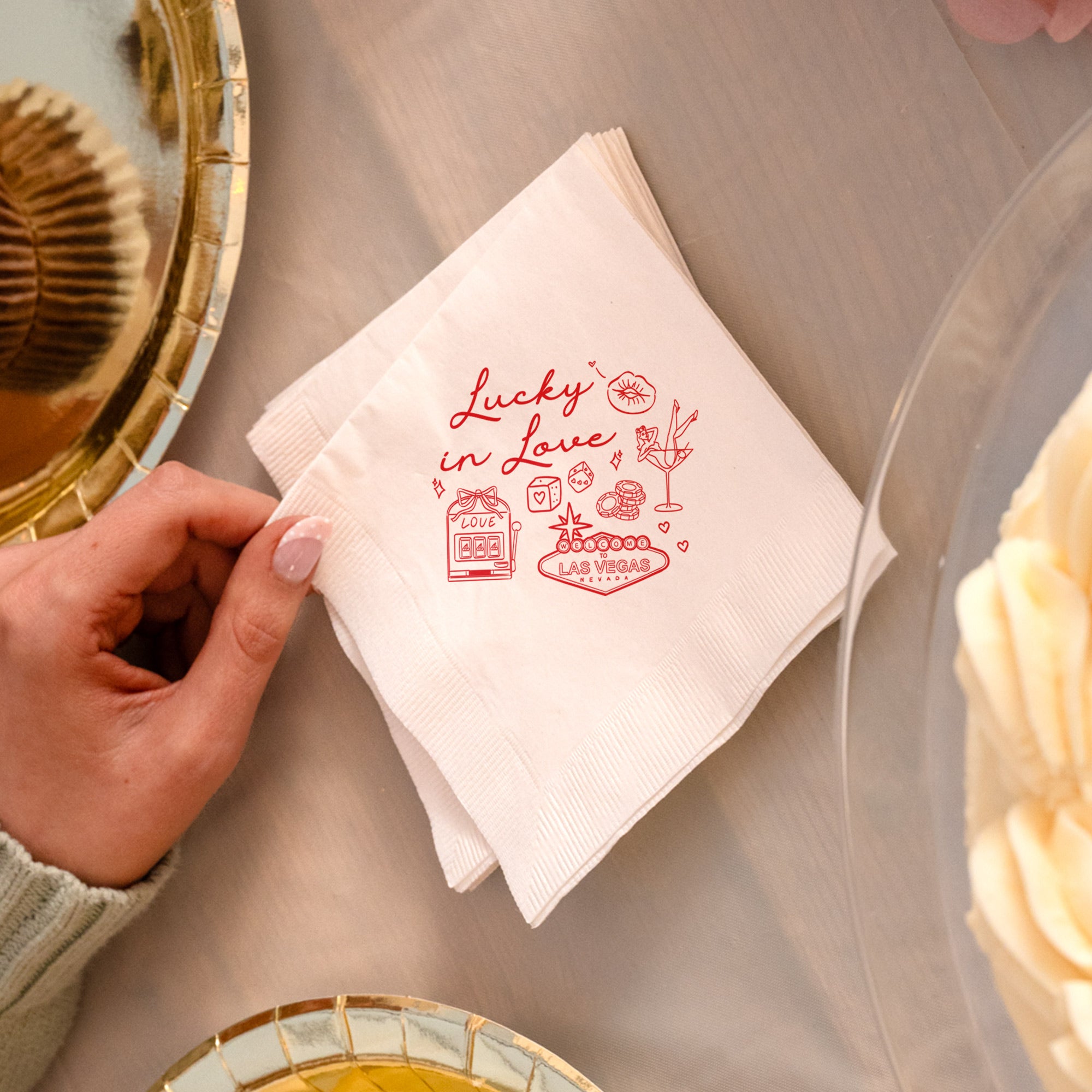 Bachelorette Lucky In Love - Napkins