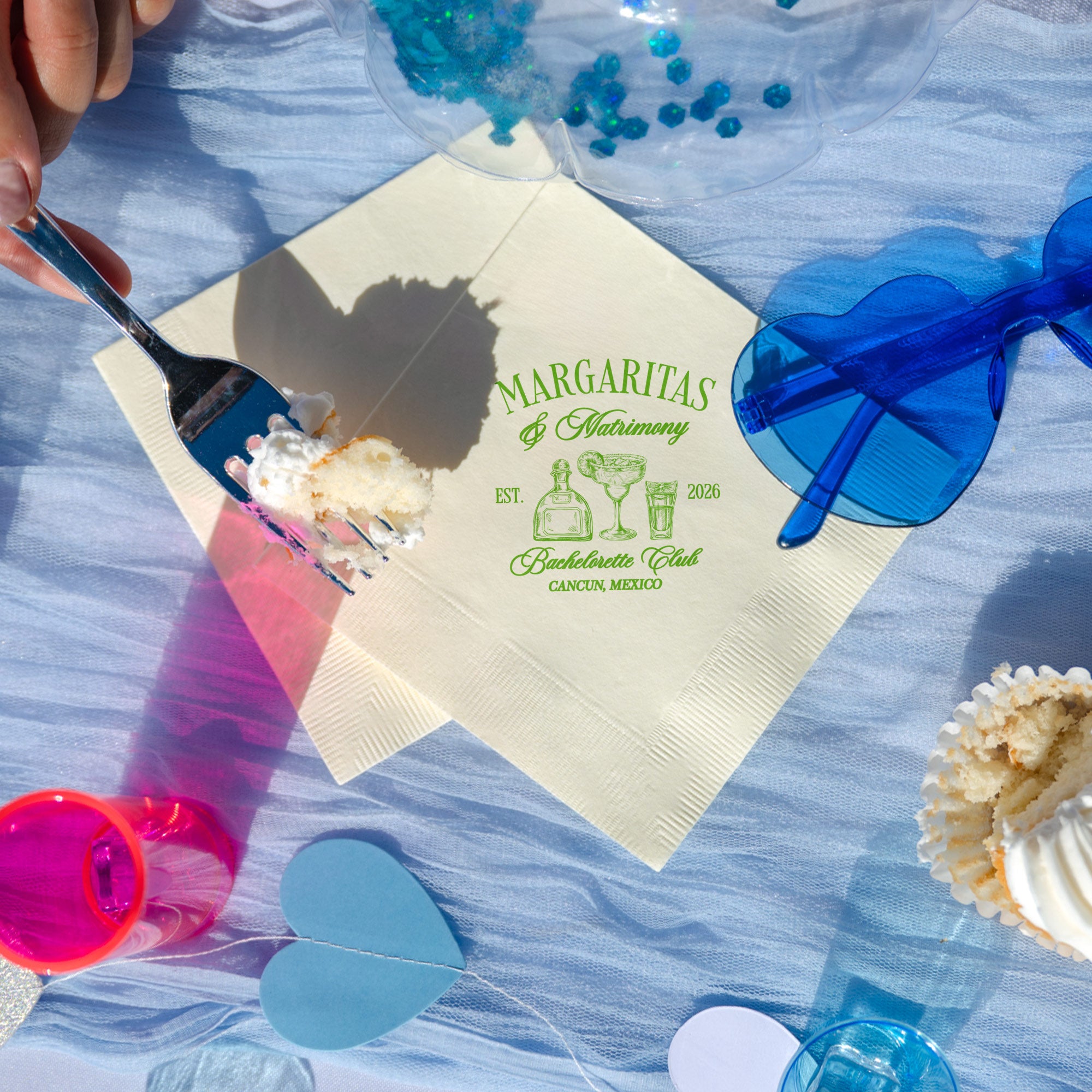 Bachelorette Margaritas & Matrimony - Napkins