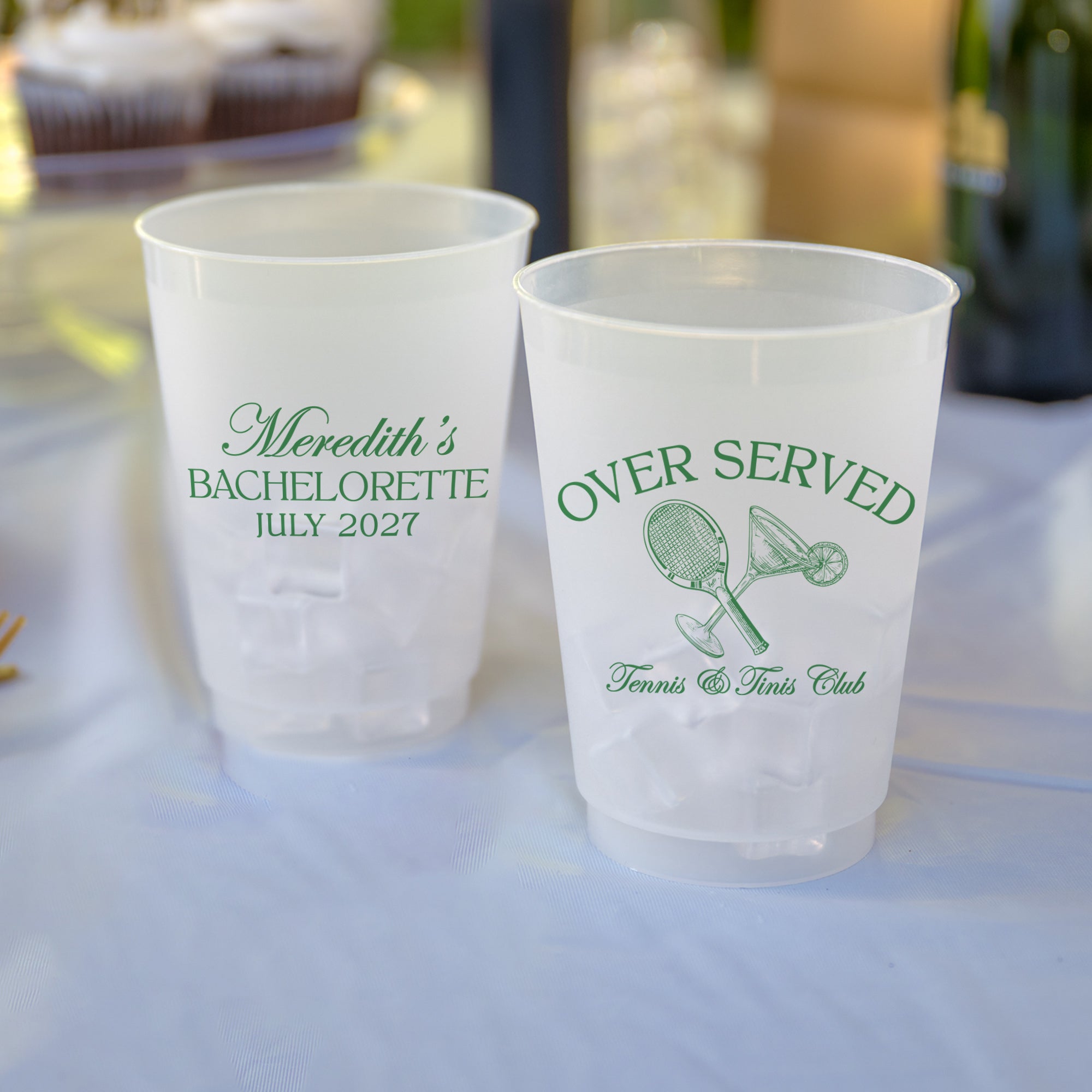Bachelorette Tennis & Tinis - Frosted Cups