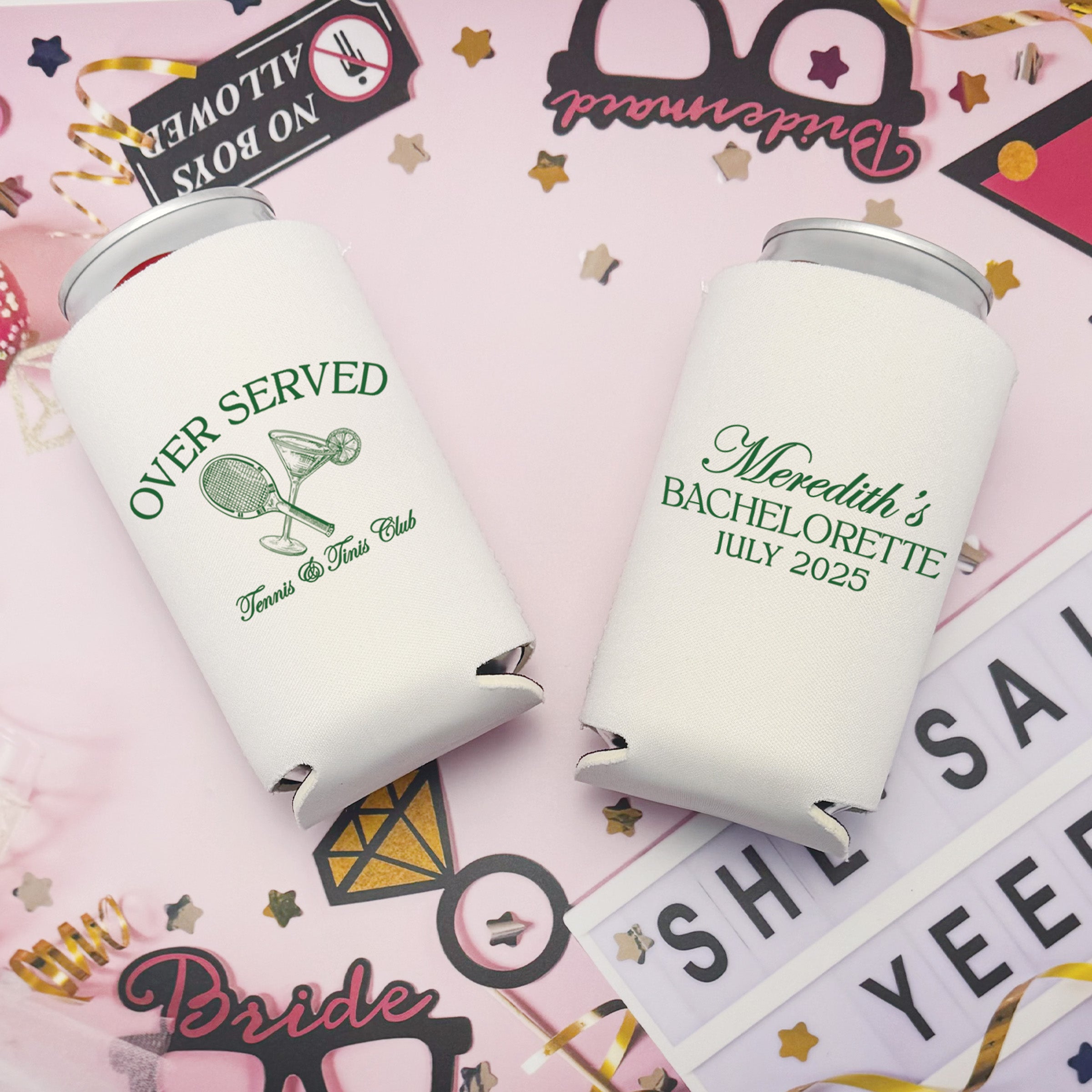 Bachelorette Tennis & Tinis - Can Coolers