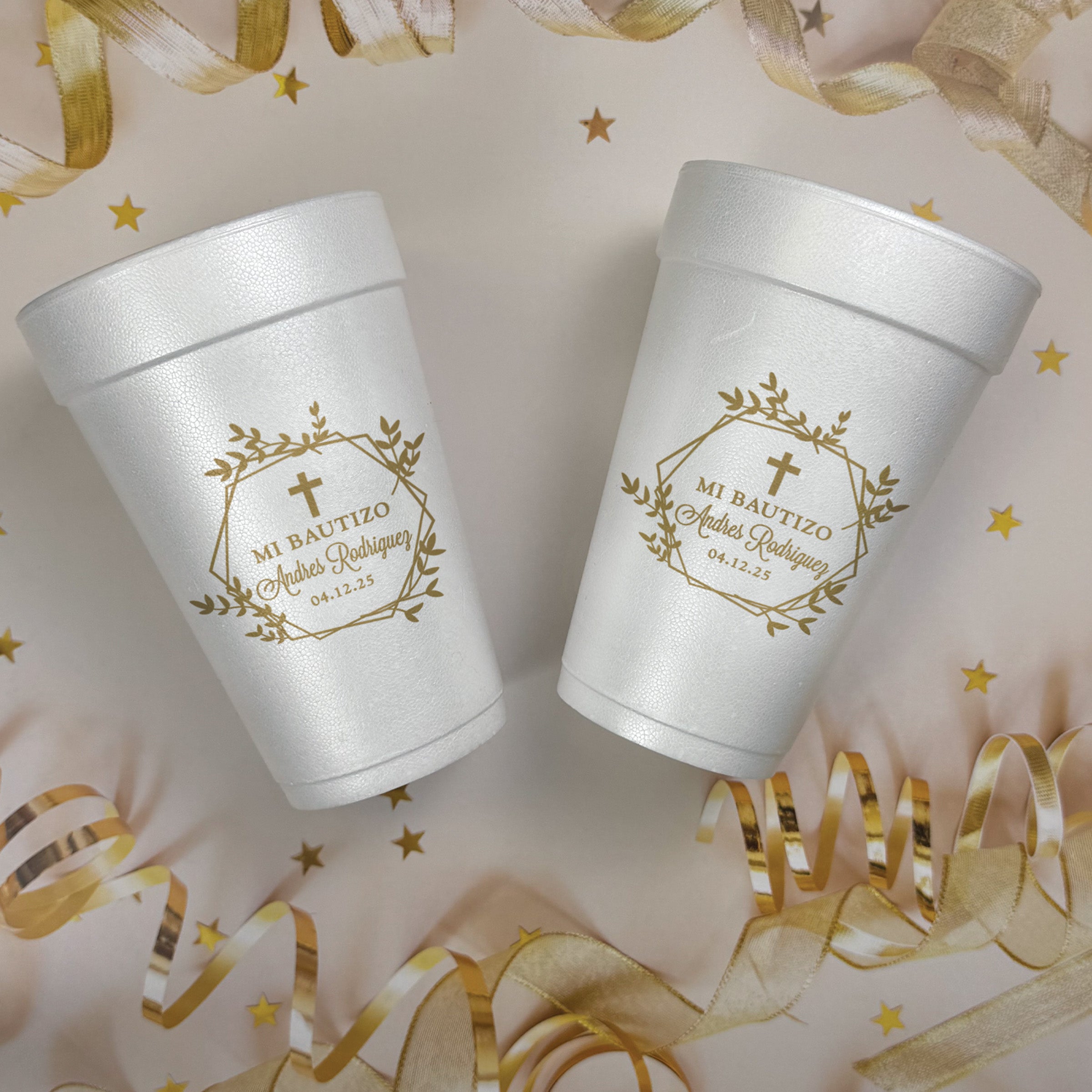 Bautizo Wreath - Foam Cups
