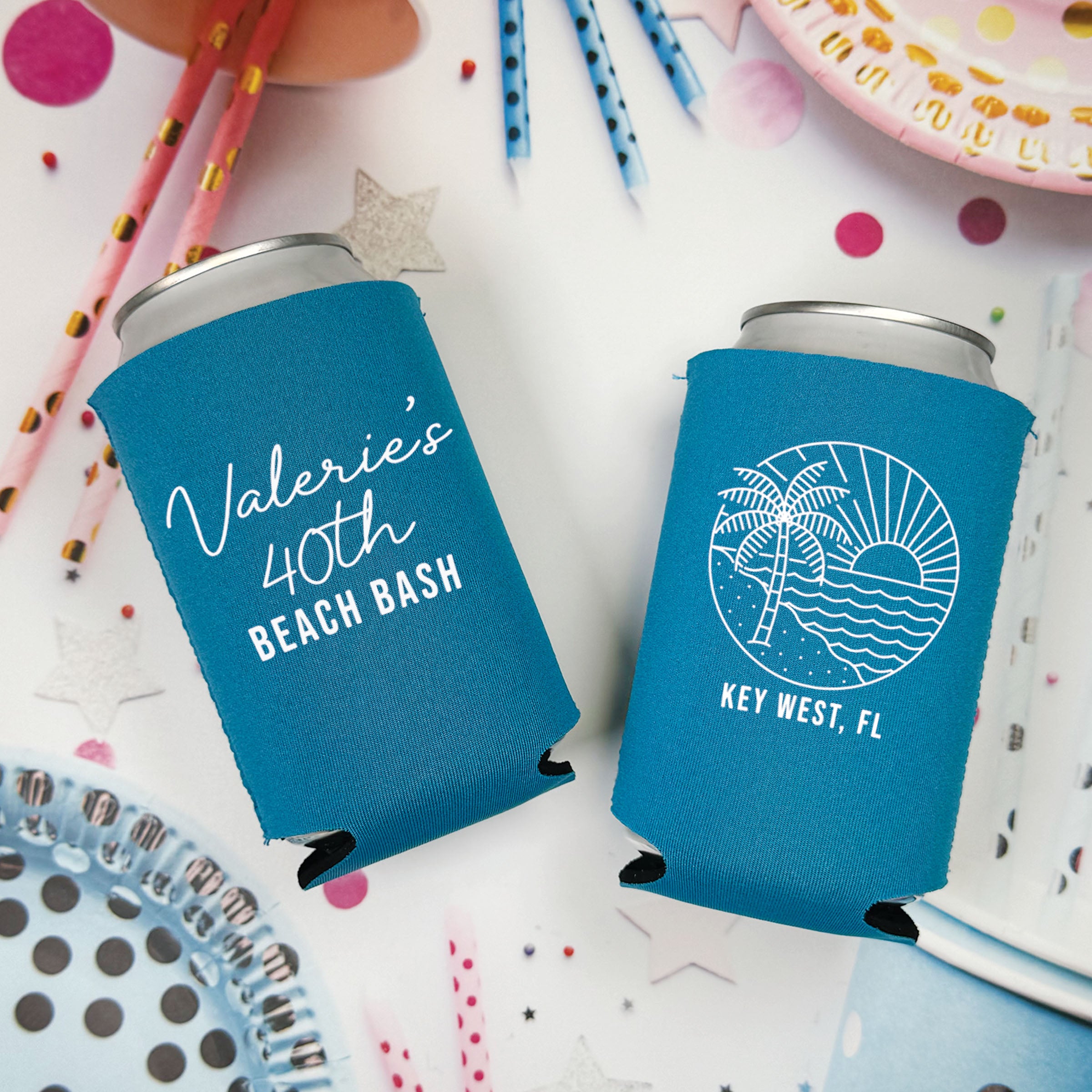 Birthday Beach Bash - Can Coolers