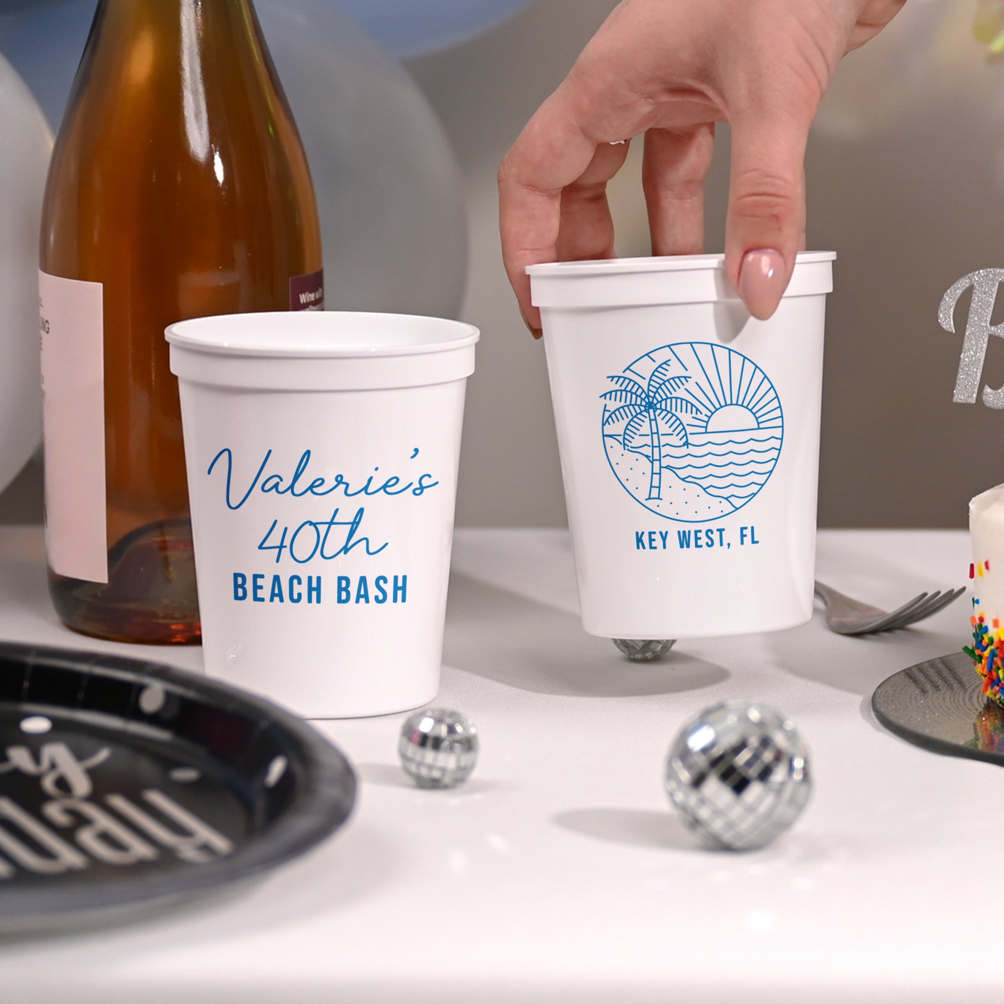 Birthday Beach Bash - Stadium Cups