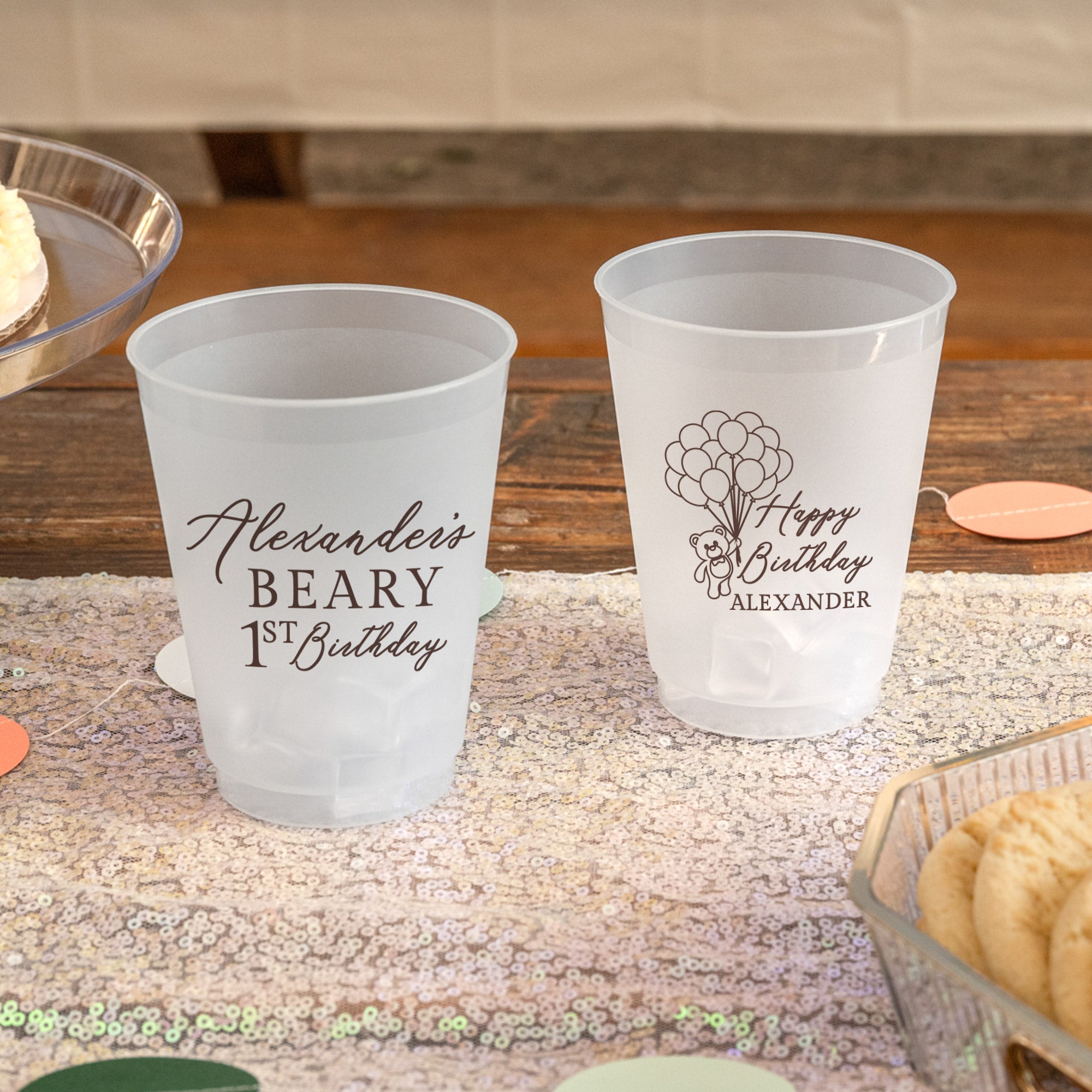 Birthday Beary First - Frosted Cups