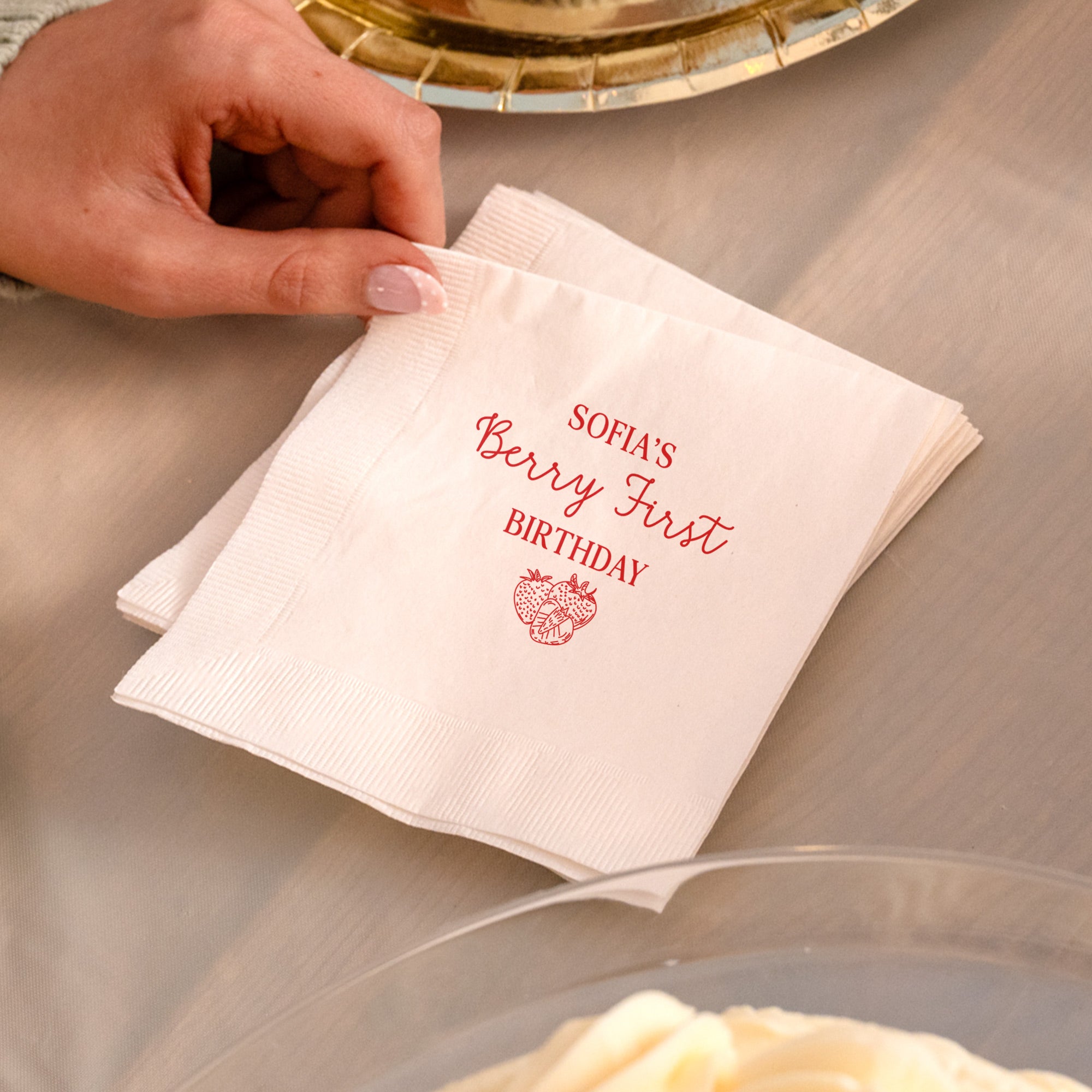 Birthday Berry First - Napkins