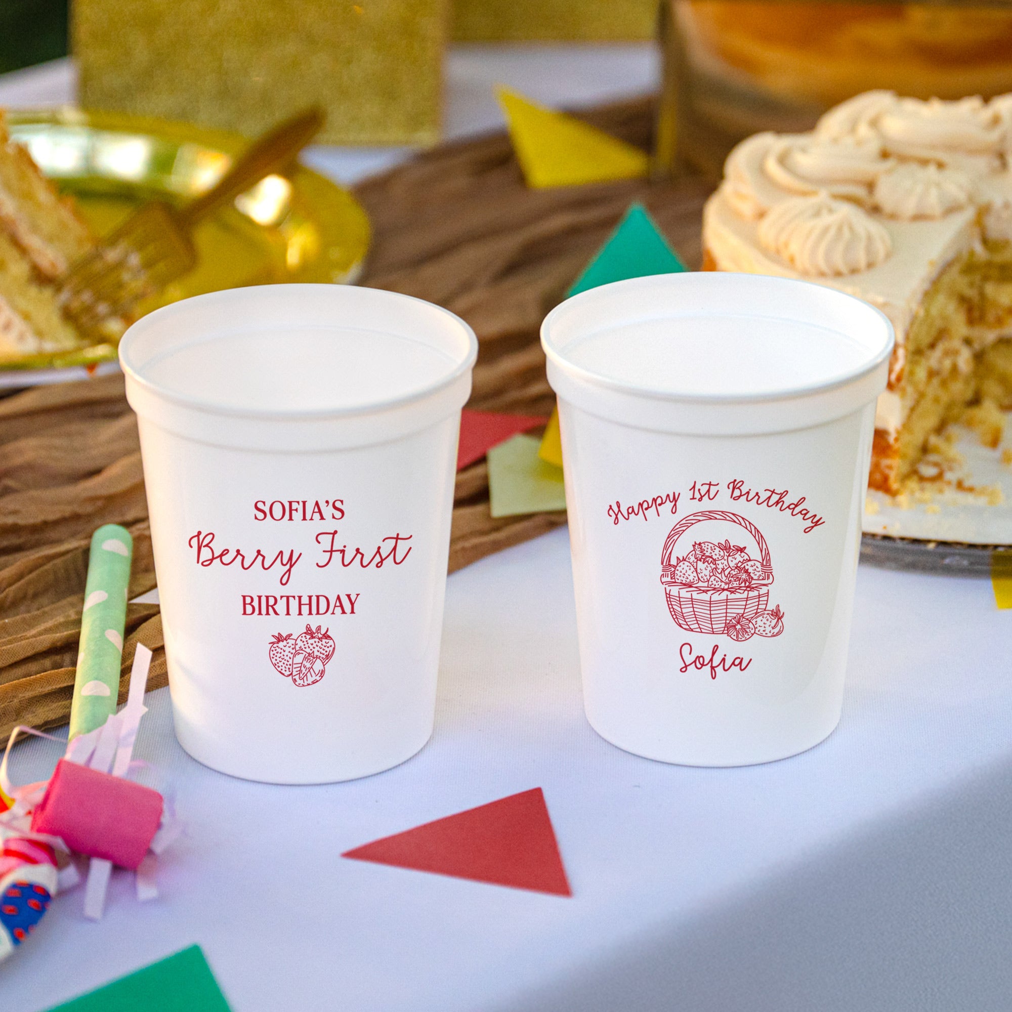 Birthday Berry First - Stadium Cups