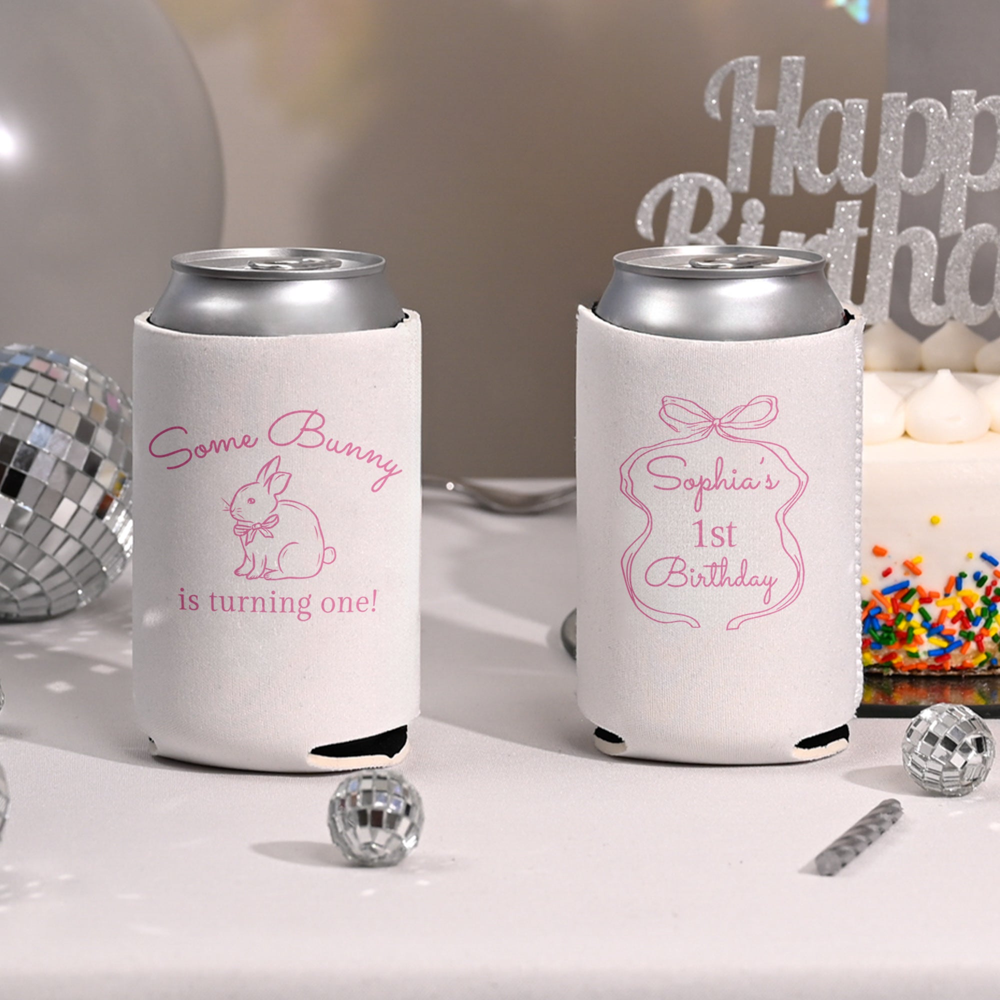 Birthday Bunny - Can Coolers