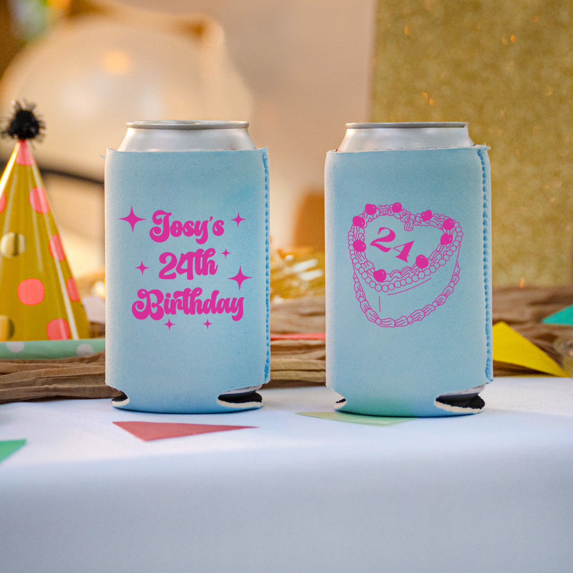 Birthday Cake - Can Coolers