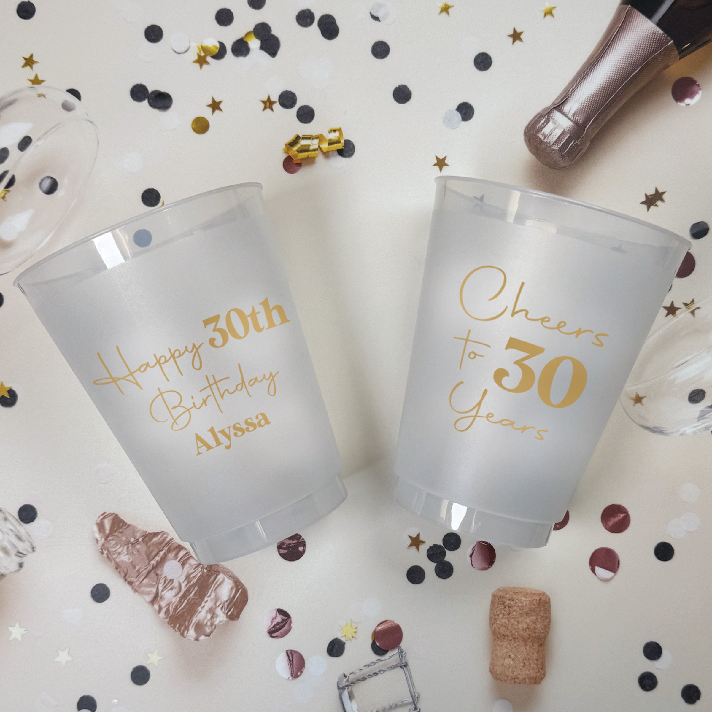 Birthday Cheers - Frosted Cups