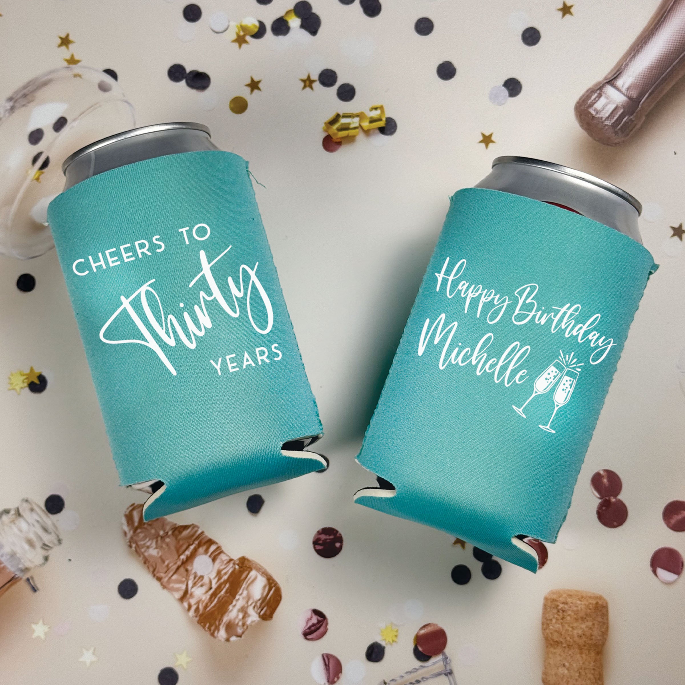 Birthday Champagne Cheers - Can Coolers