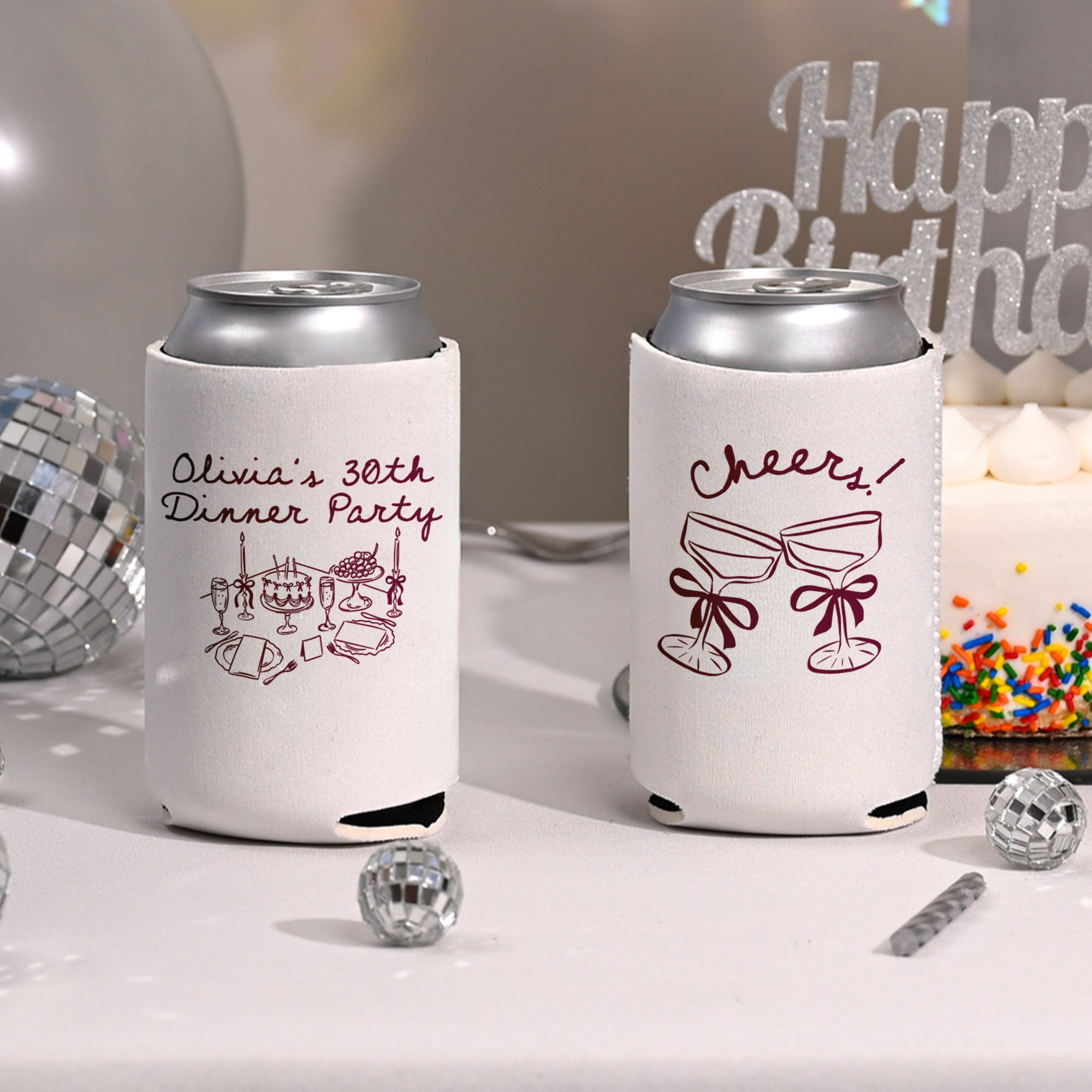 Birthday Dinner Party - Can Coolers
