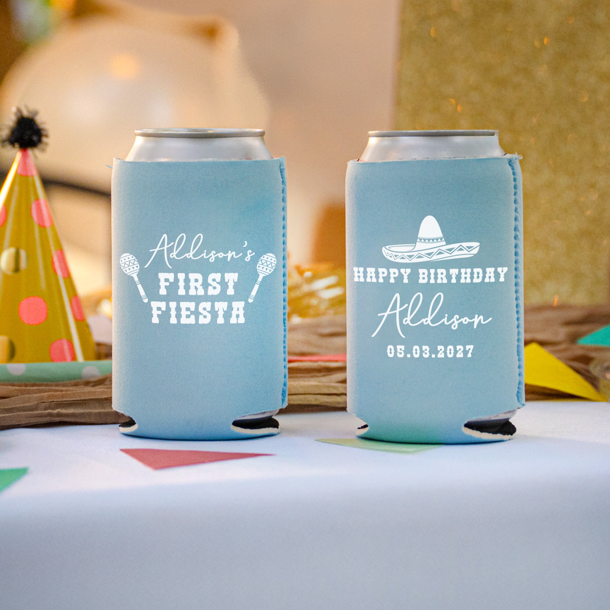 Birthday First Fiesta - Can Coolers
