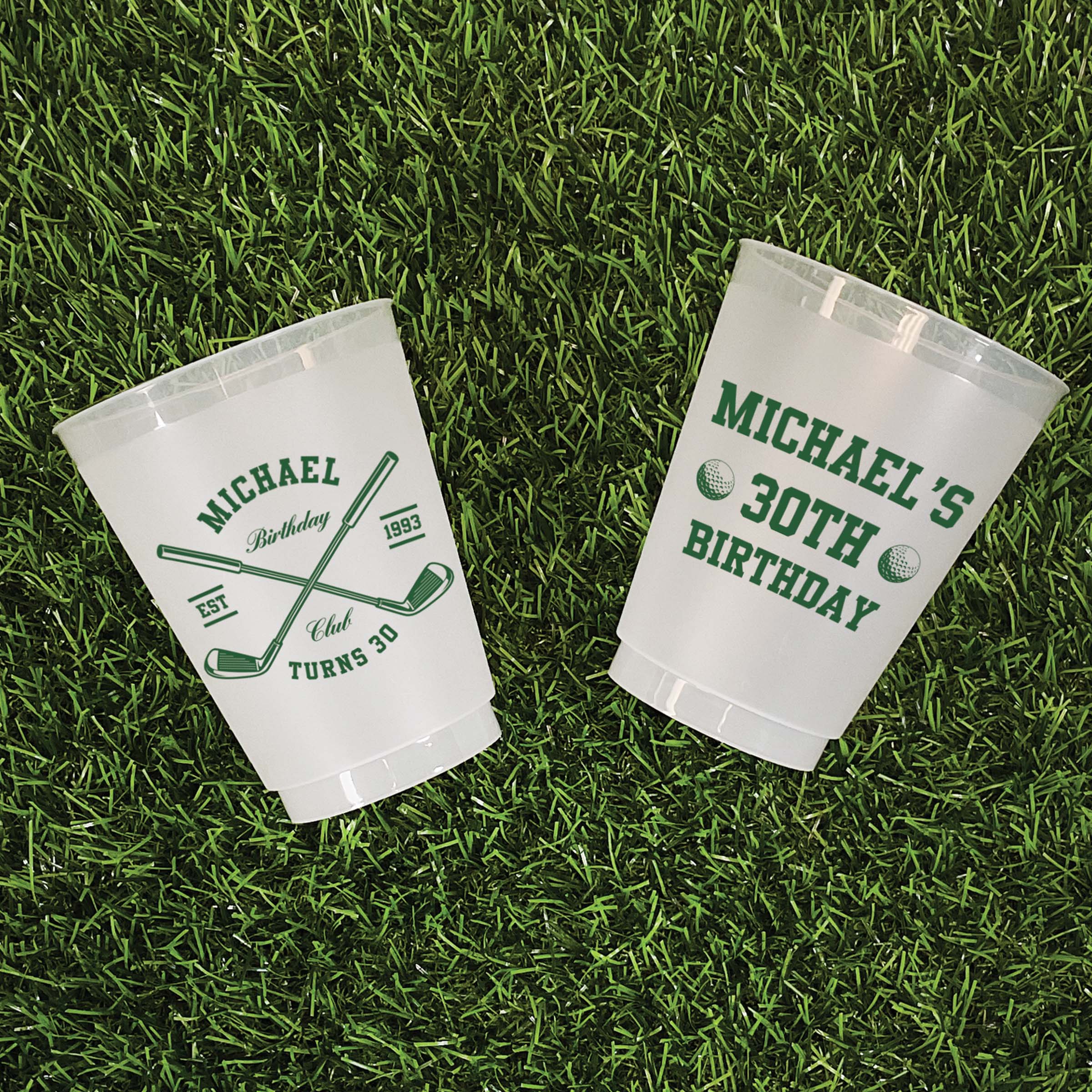 Birthday Golf - Frosted Cups