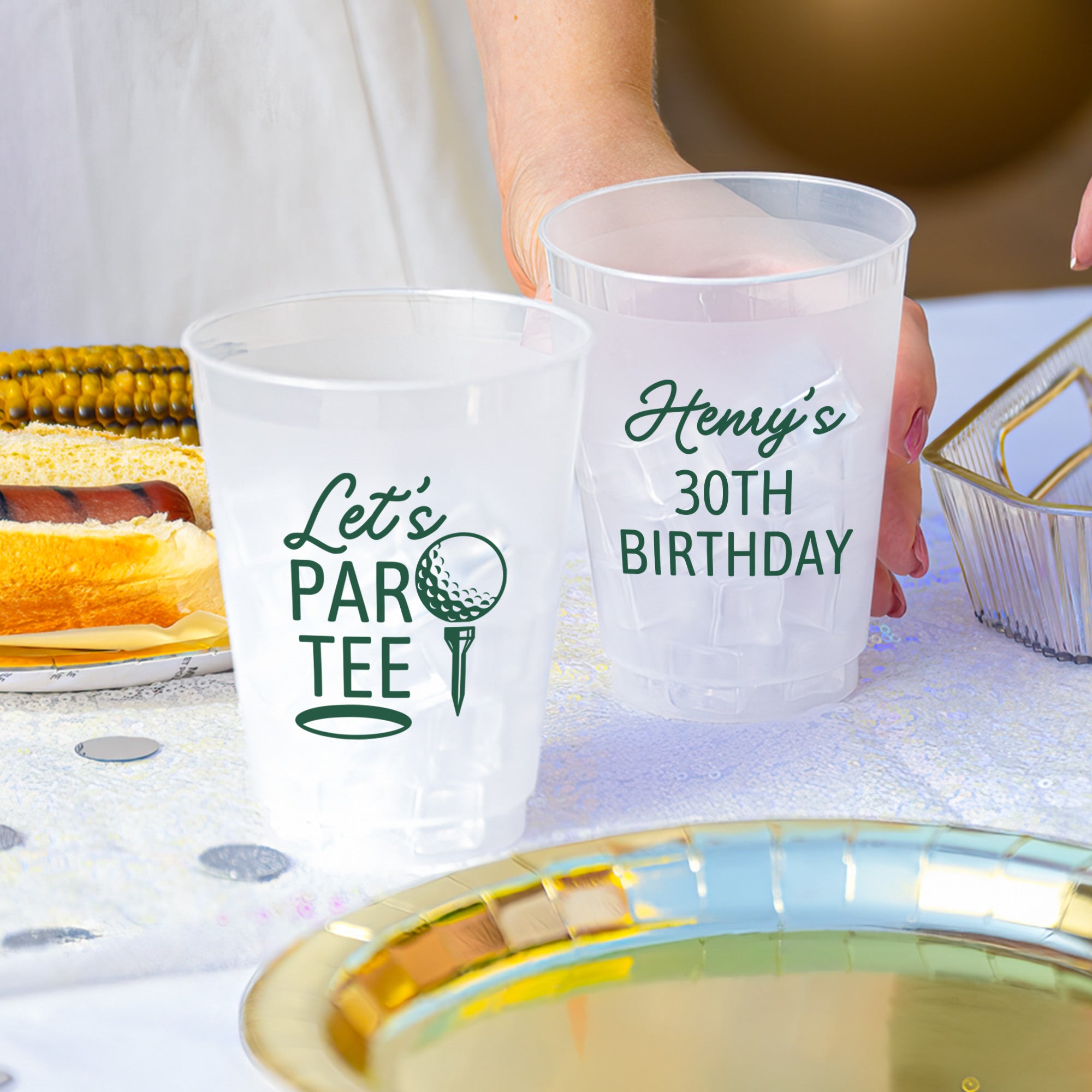Birthday Golf ParTee - Frosted Cups