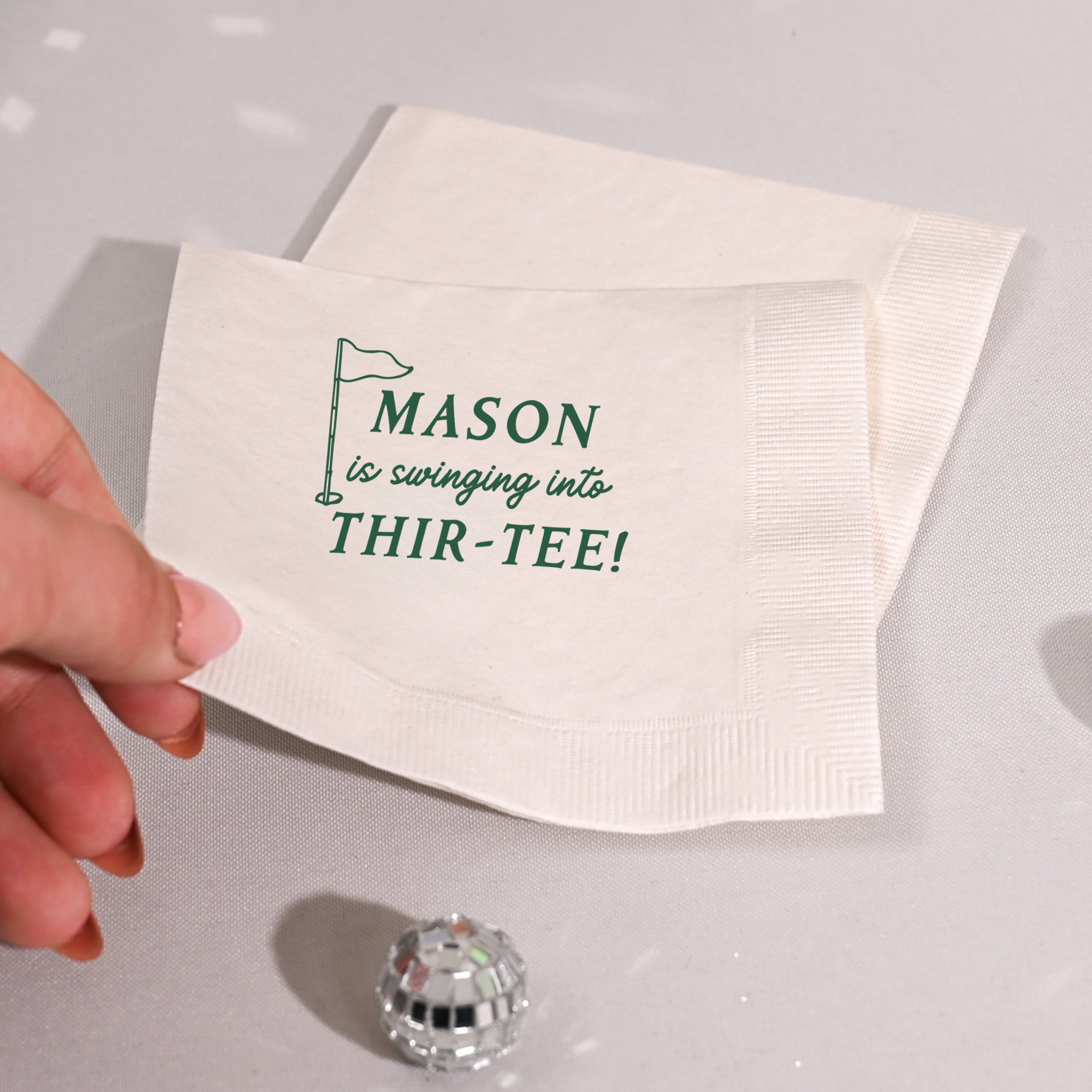 Birthday Golf Swinging Into Thir-Tee - Napkins