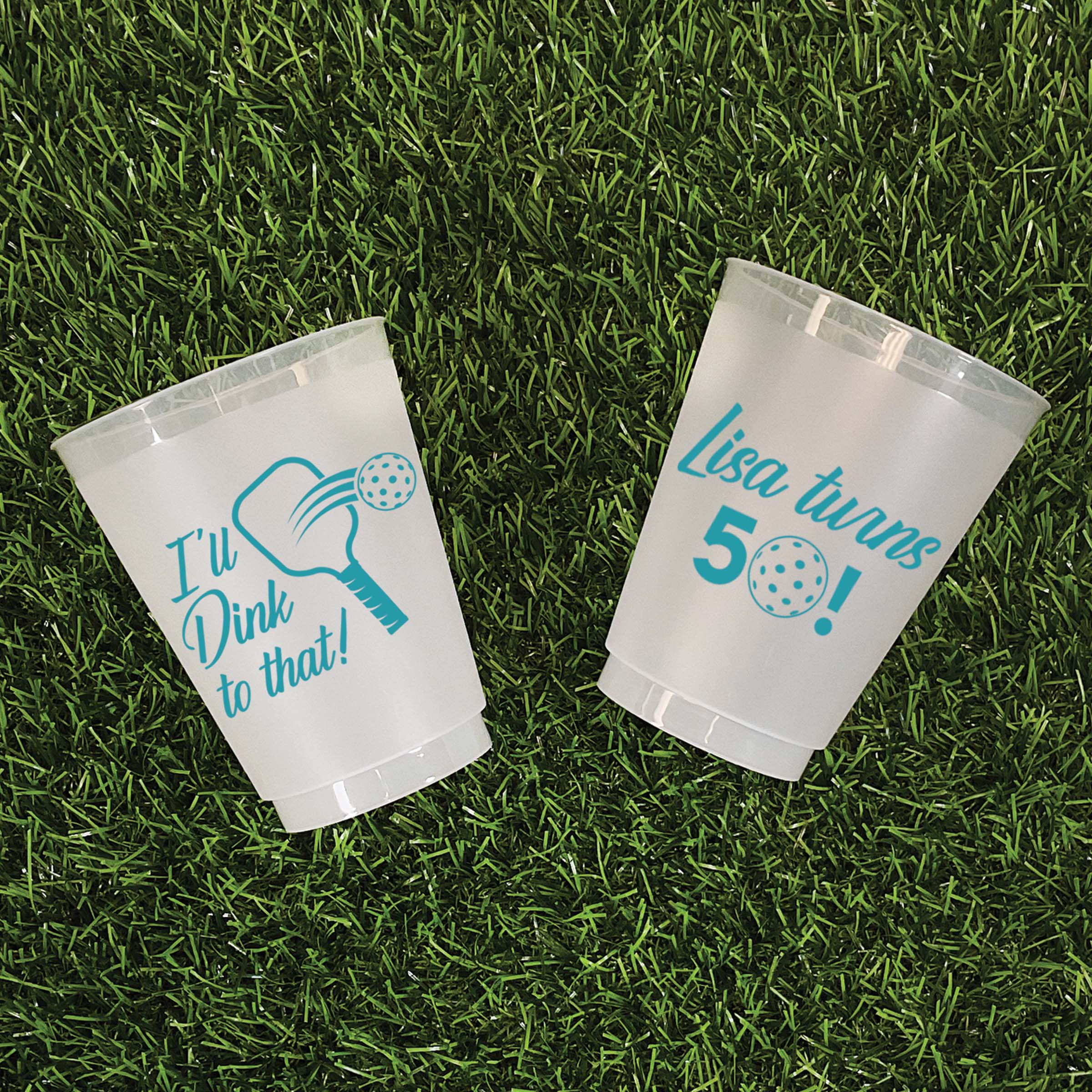 Birthday Pickleball - Frosted Cups