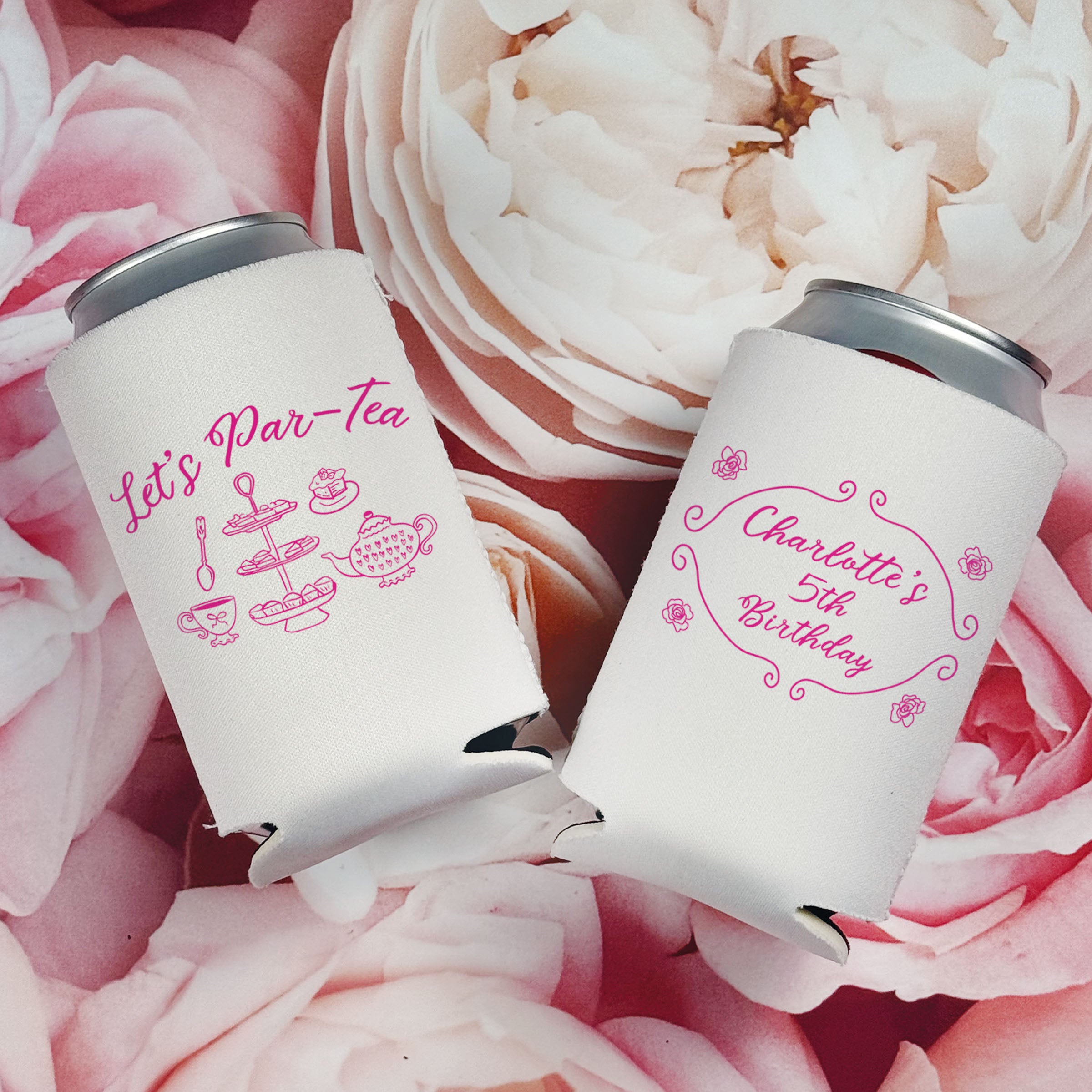 Birthday Tea Party - Can Coolers