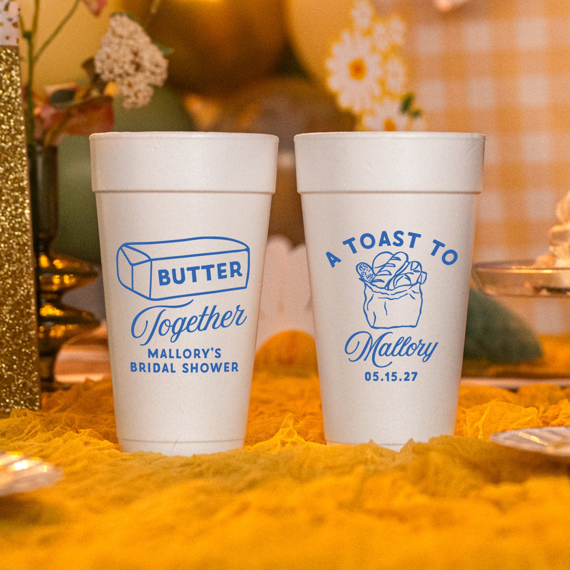 Bridal Shower Butter Together - Foam Cups
