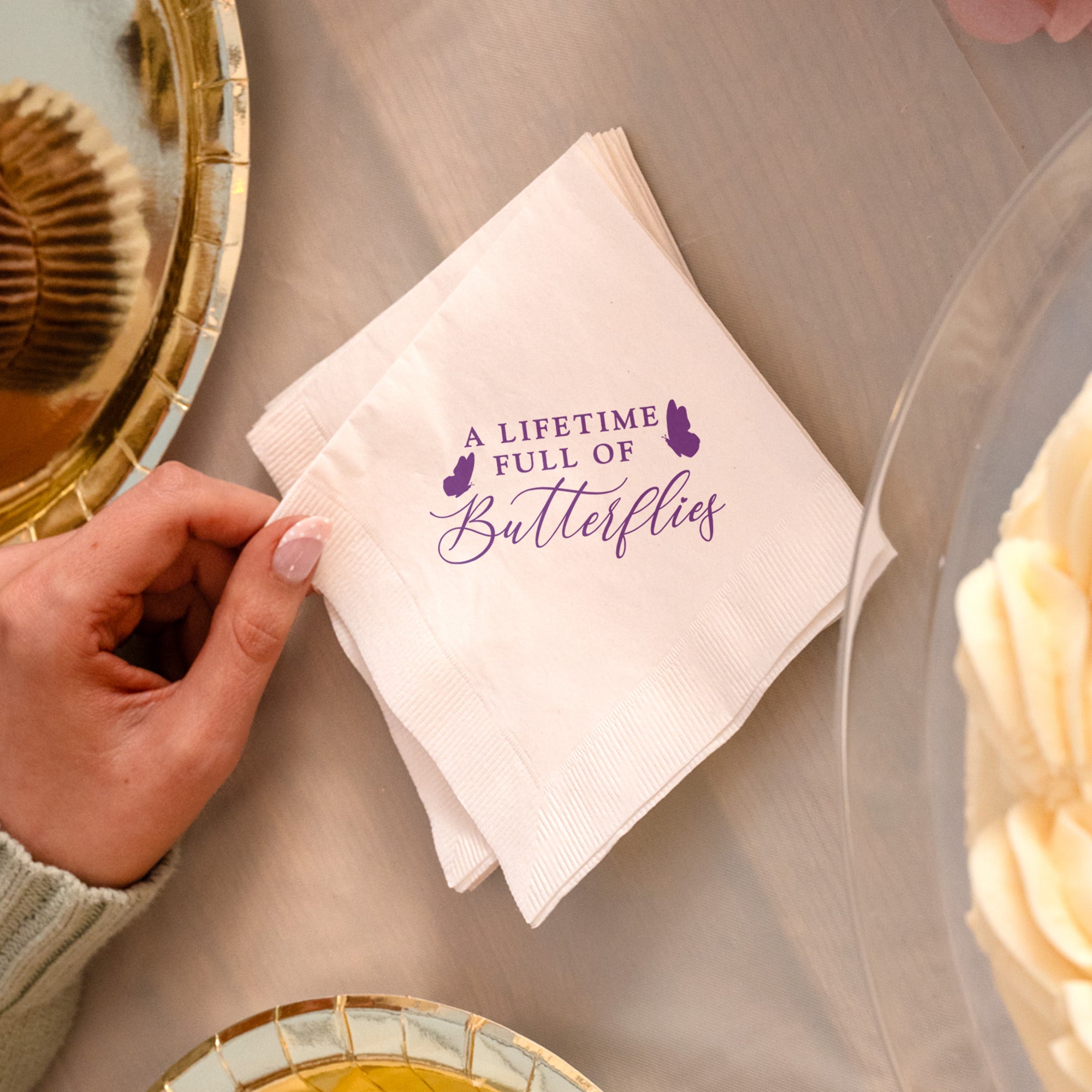 Bridal Shower Lifetime Full of Butterflies - Napkins