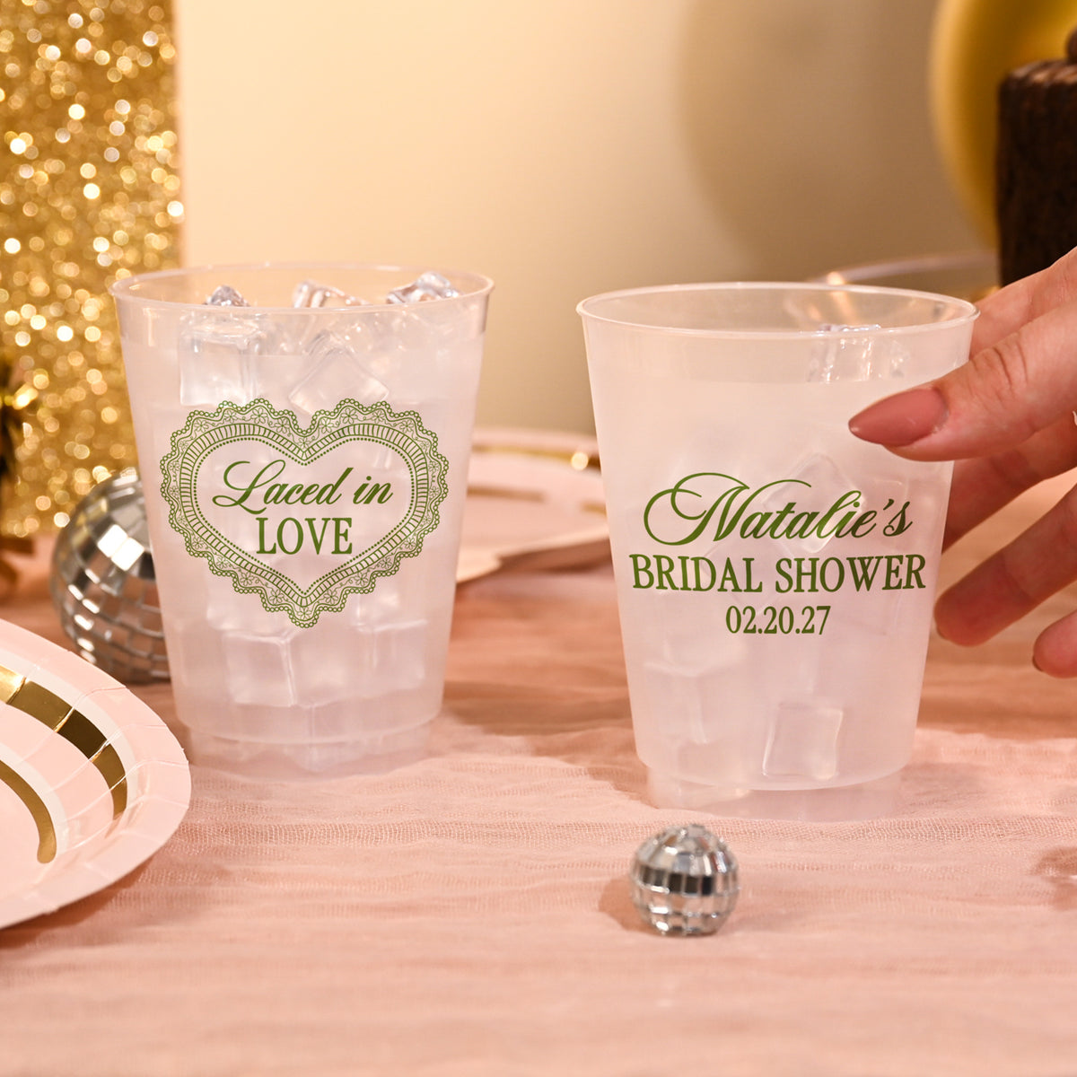 Bridal Shower Laced In Love - Frosted Cups