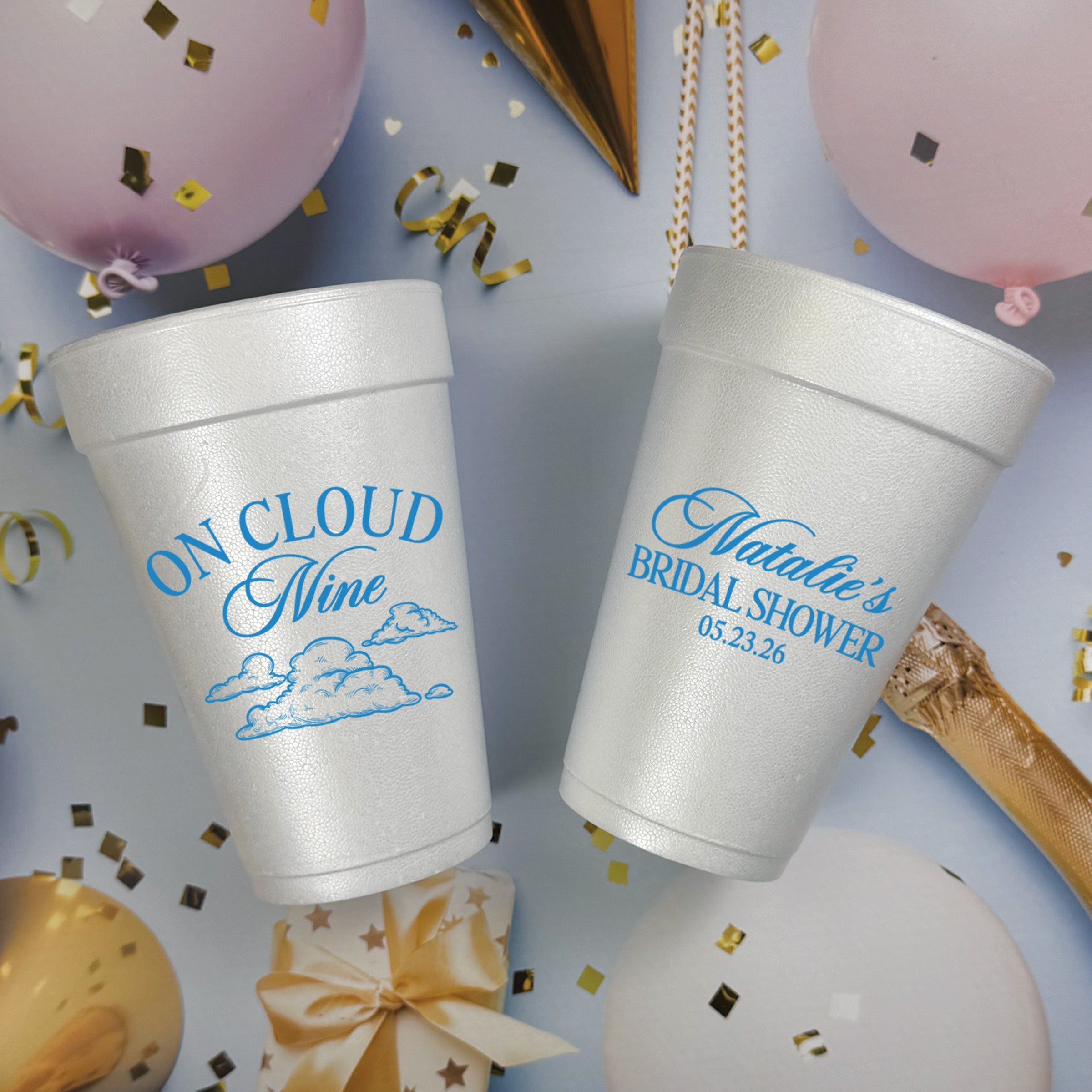 Bridal Shower On Cloud Nine - Foam Cups
