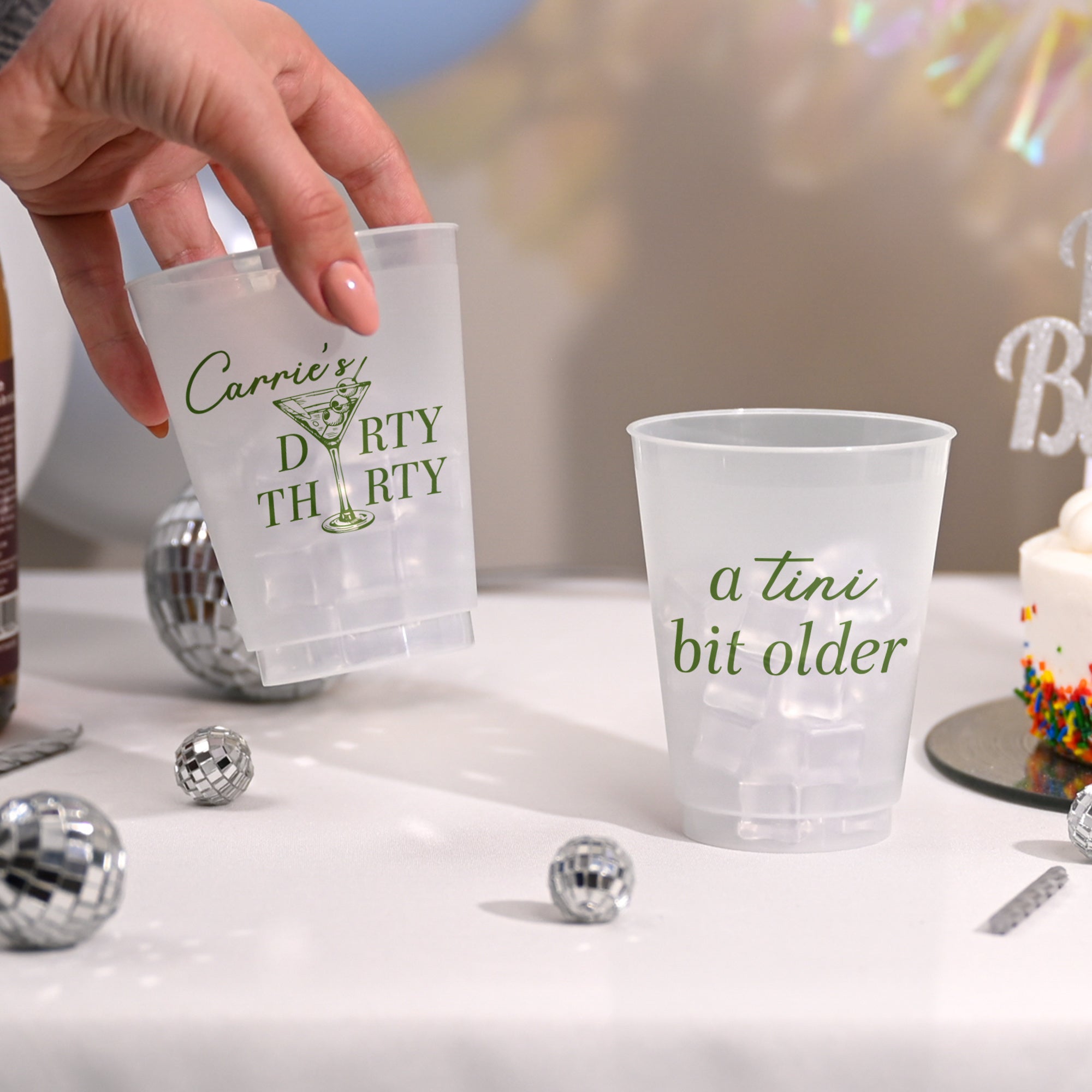Birthday Dirty Thirty - Frosted Cups