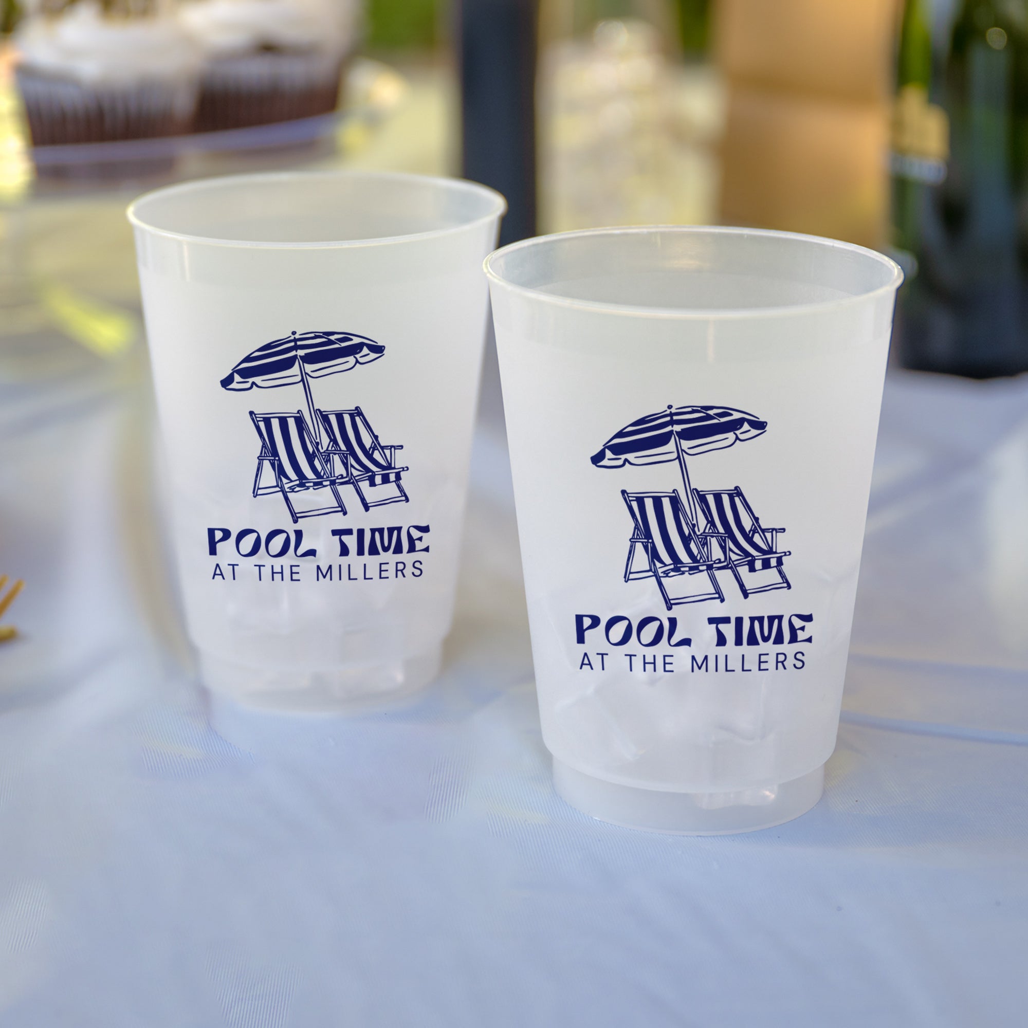 Family Pool - Frosted Cups