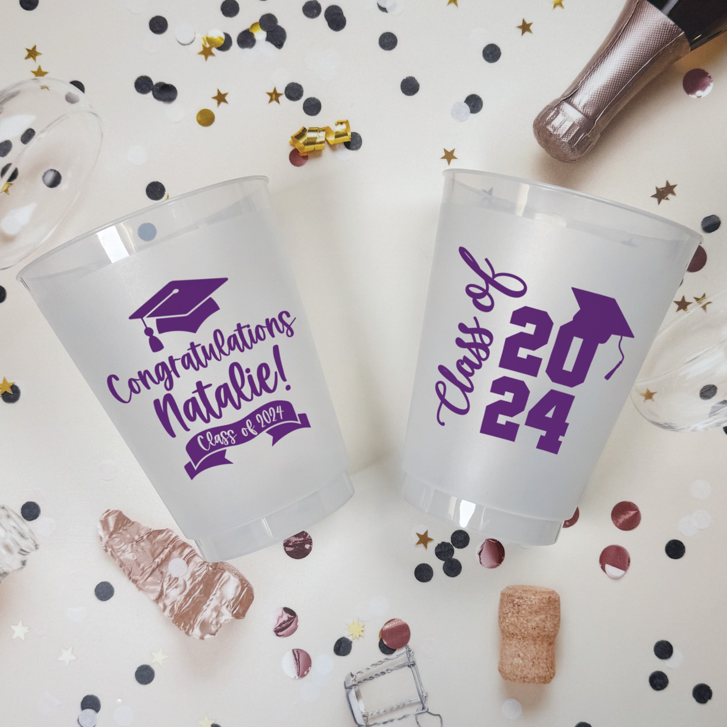 Graduation - Frosted Cups
