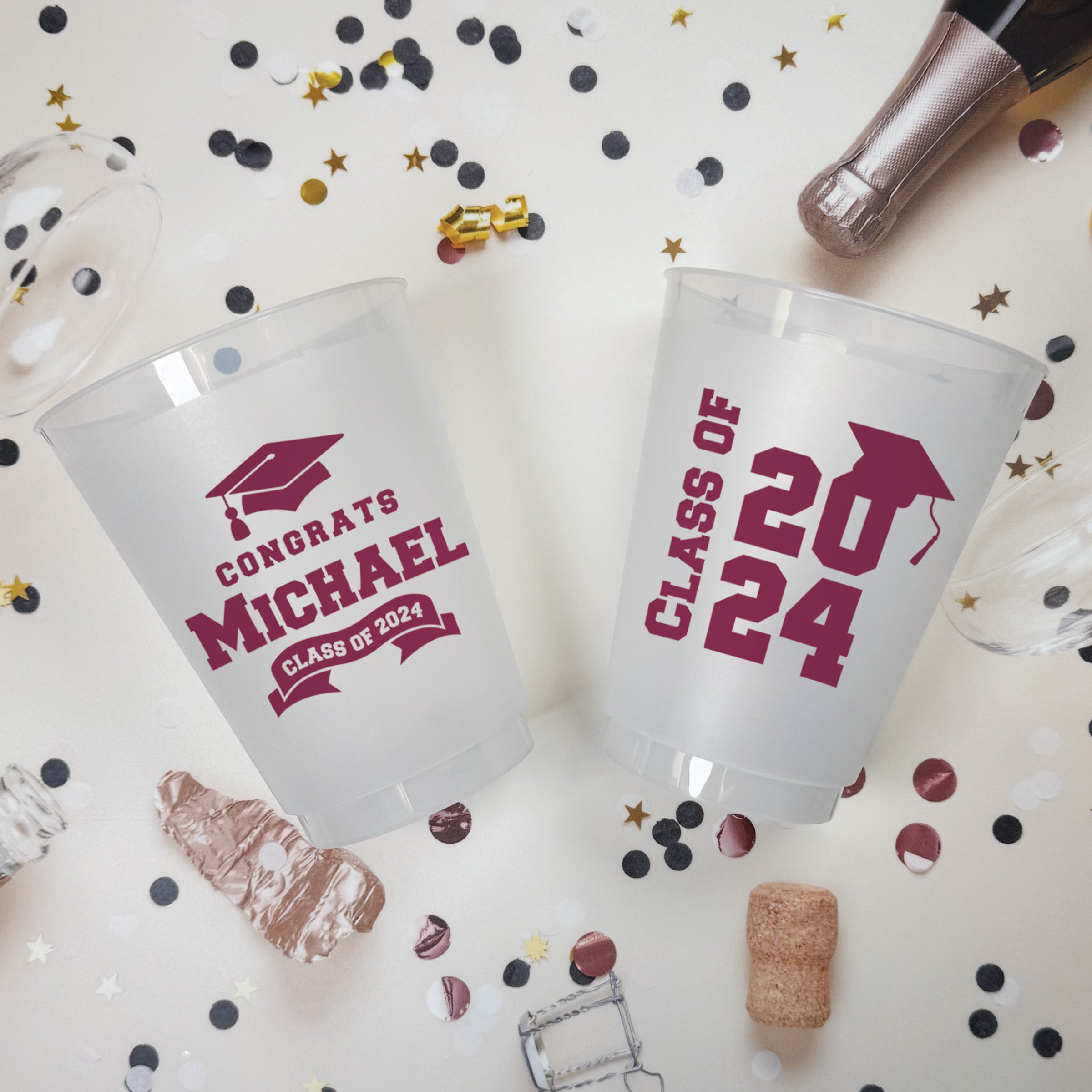 Graduation - Frosted Cups