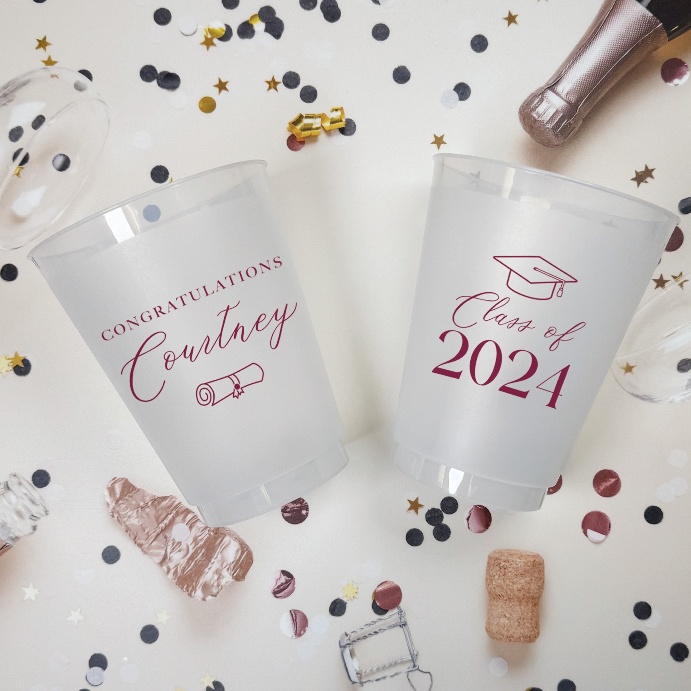 Graduation Modern - Frosted Cups
