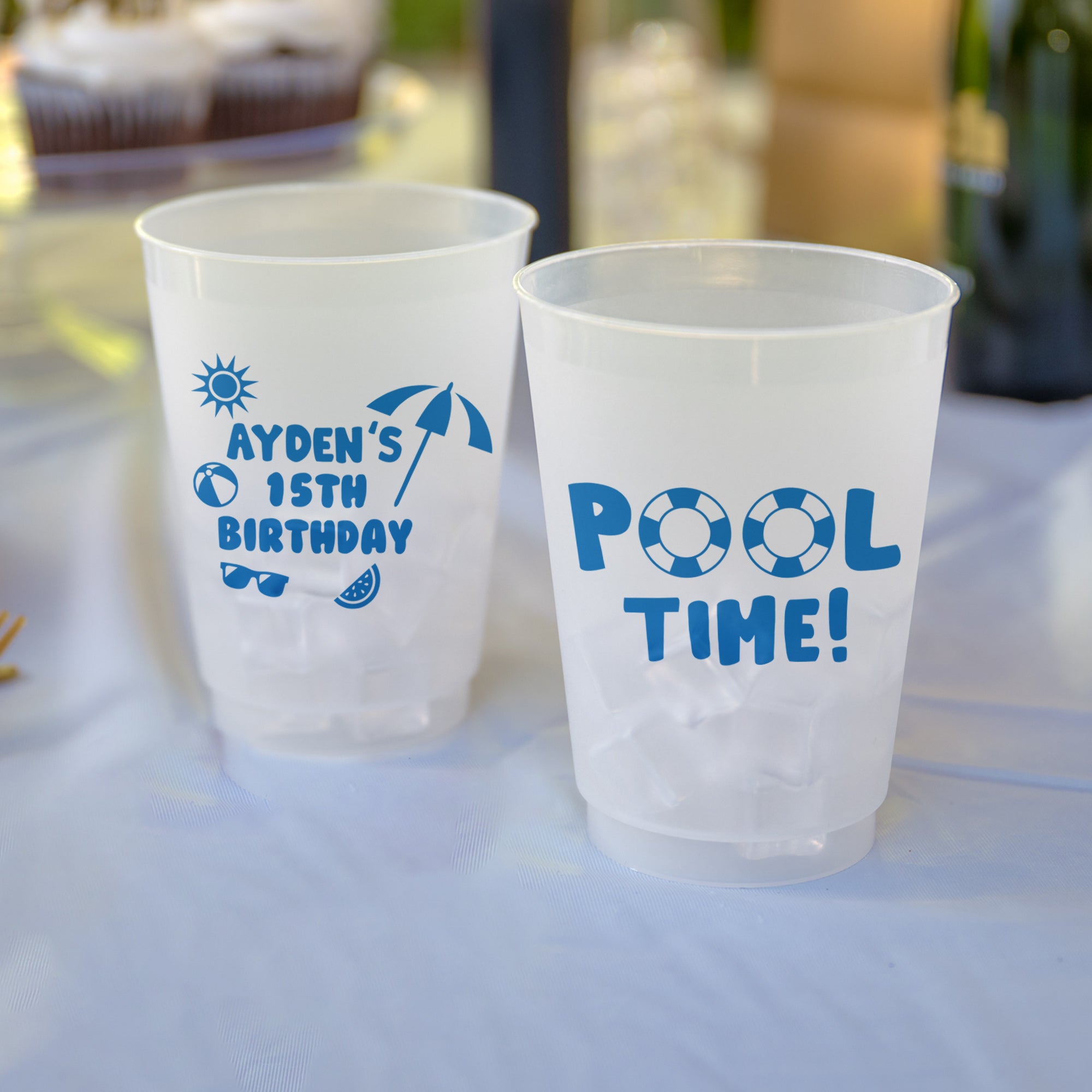 Birthday Pool - Frosted Cups