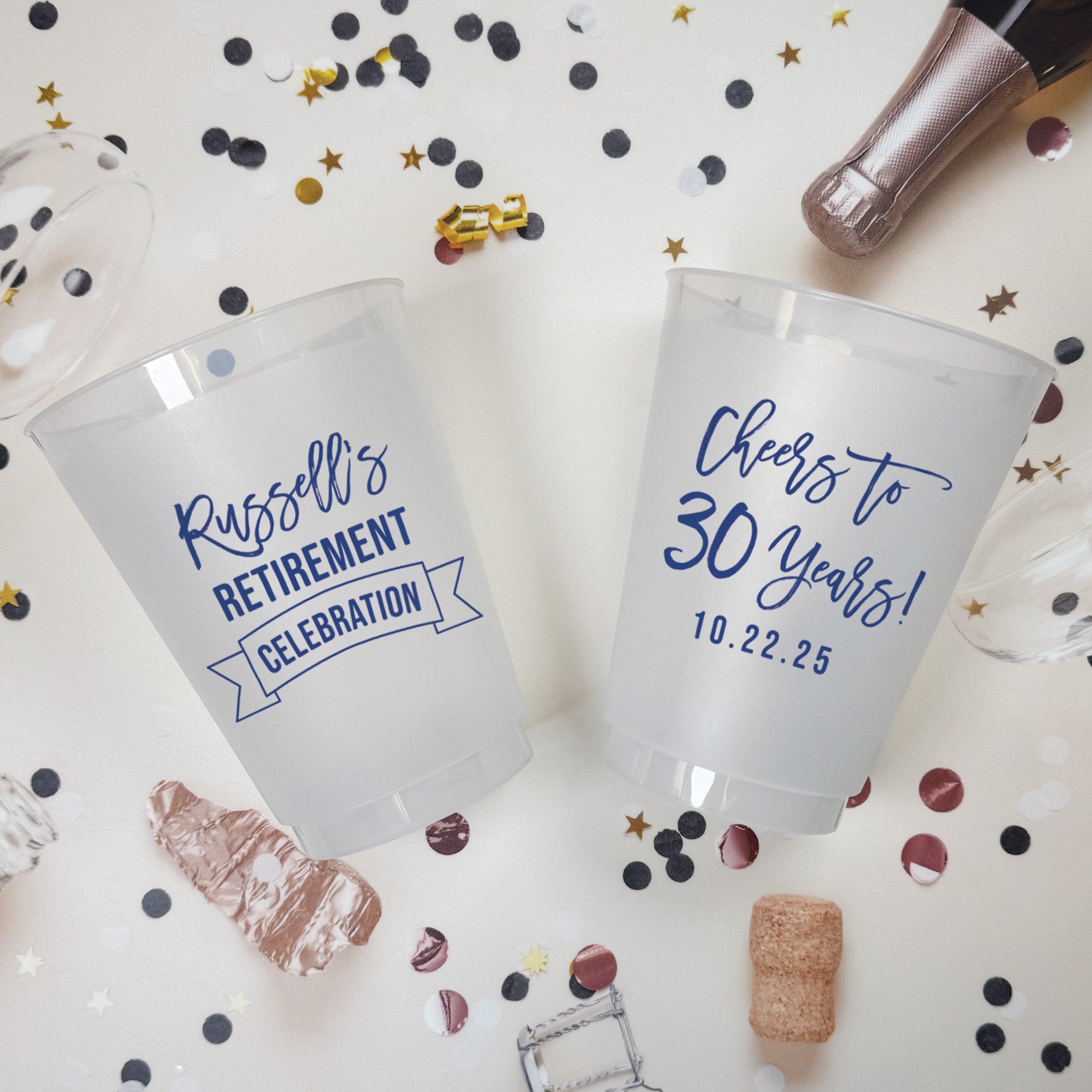Retirement - Frosted Cups